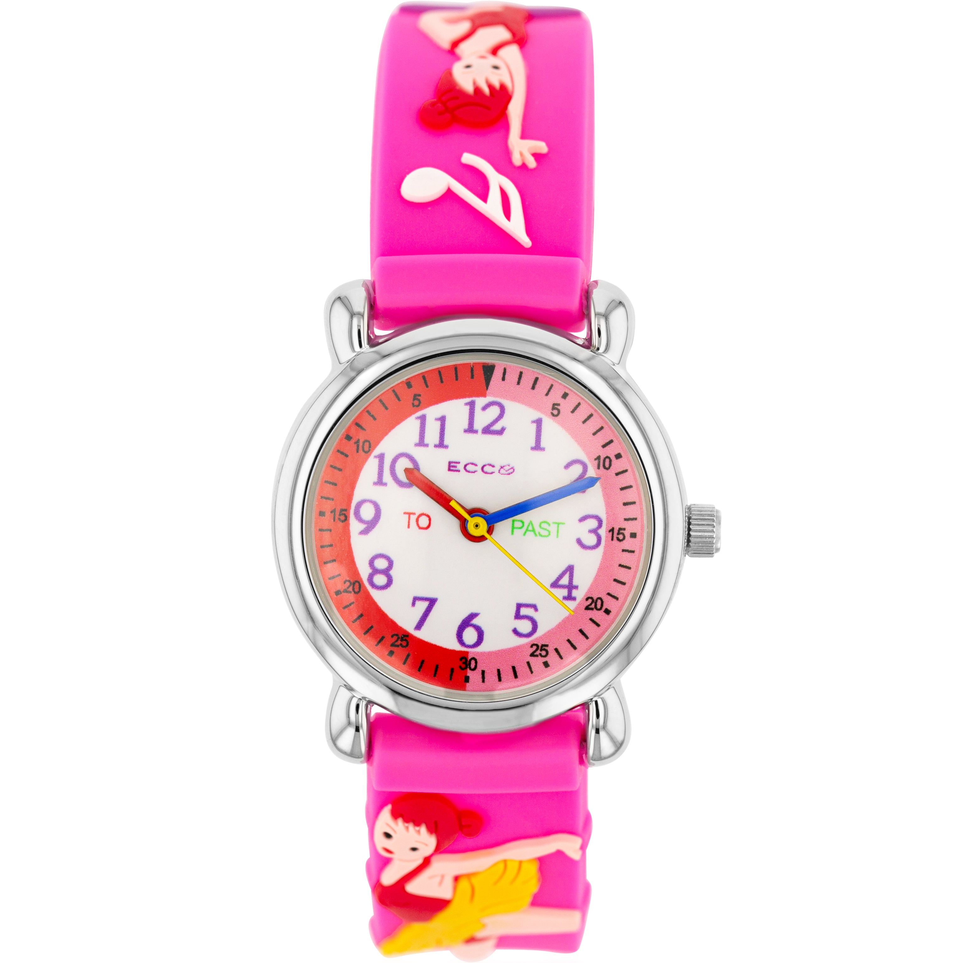 ECC Trendy Silicone Strap Kids Ballerina Timepiece