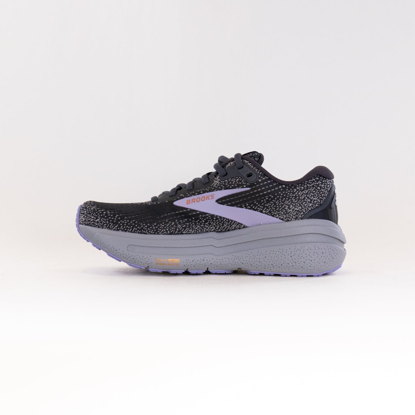 Women's Brooks Ghost Max 2 Road-Running Shoes in Ebony, Sweet Lavender, and Alloy