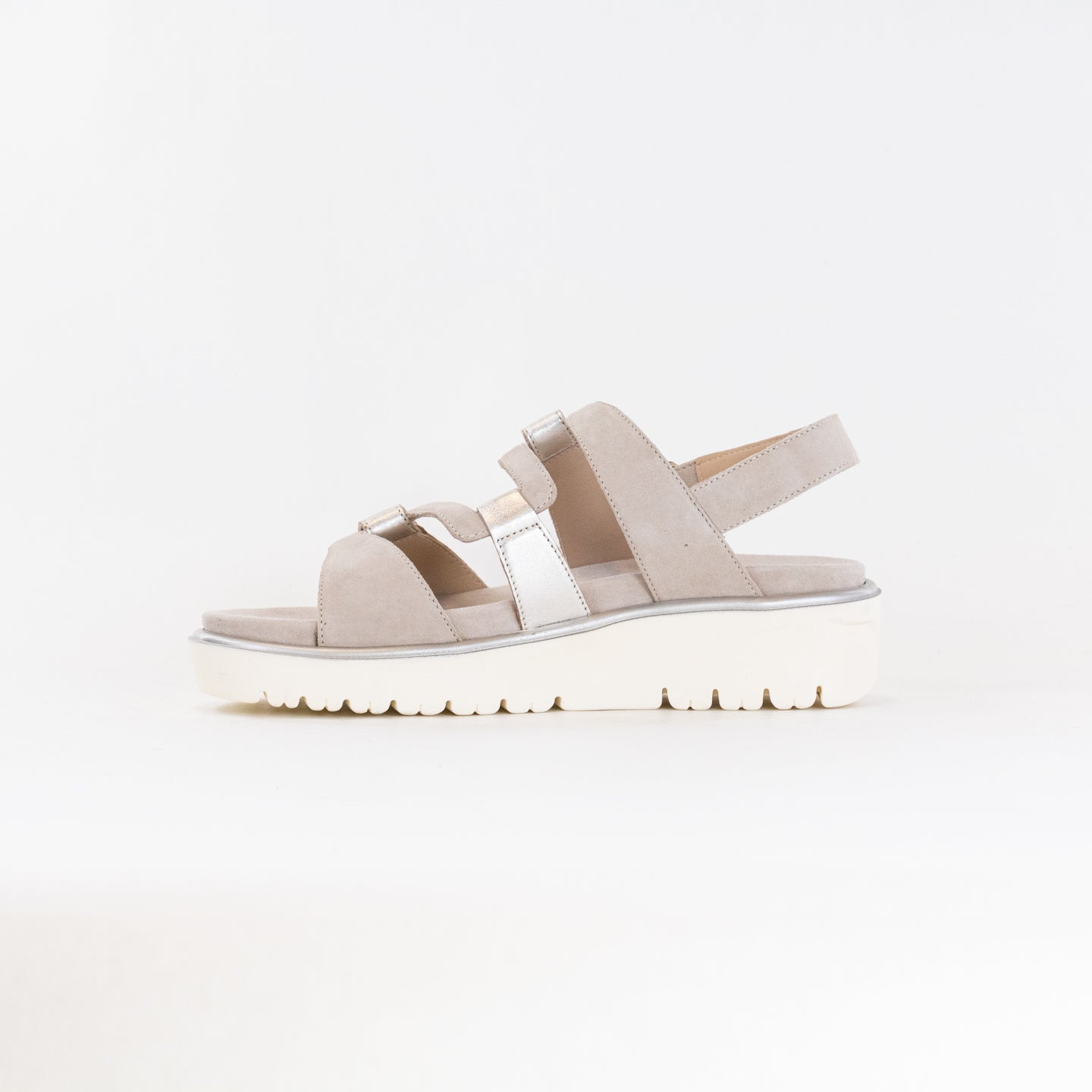 Women's Platinum/Sand Ara Bayview Comfort Sandals - Ideal for Casual Wear