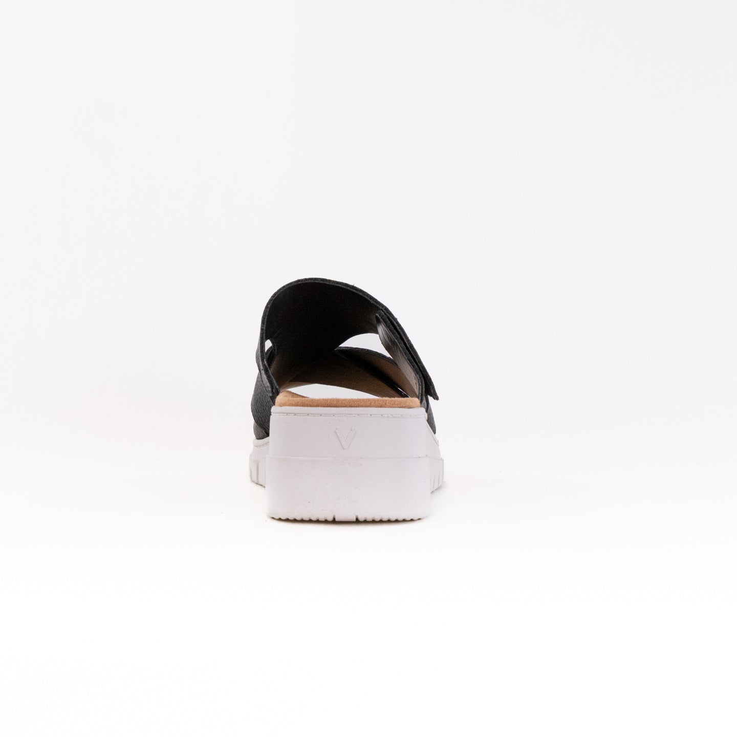 Women's Vionic Uptown Sunset Black Leather Wedge Sandals for Everyday Resort Style