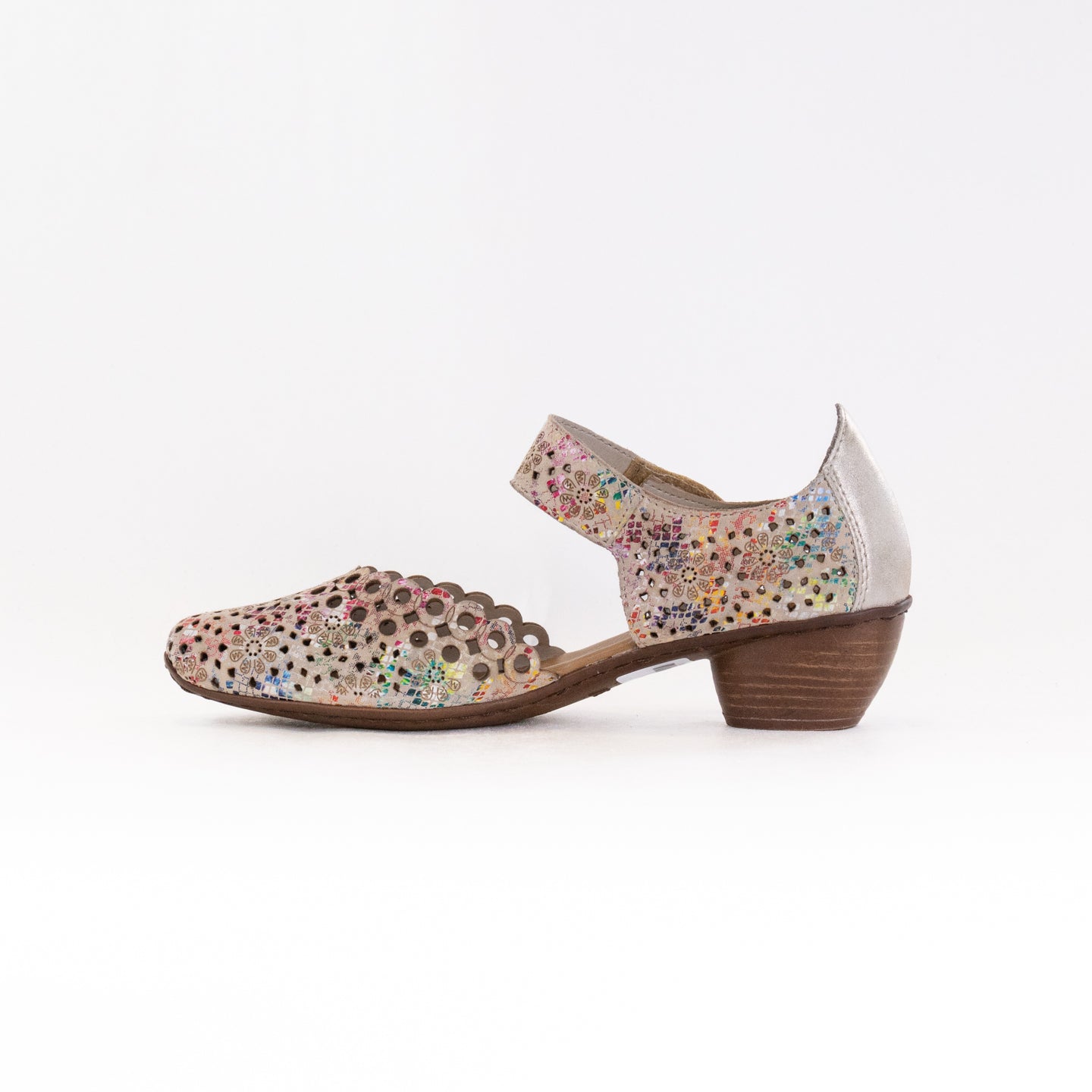 Rieker Mirjam 53 Women's Low - Heel Dress Shoes in Beige Multi Color