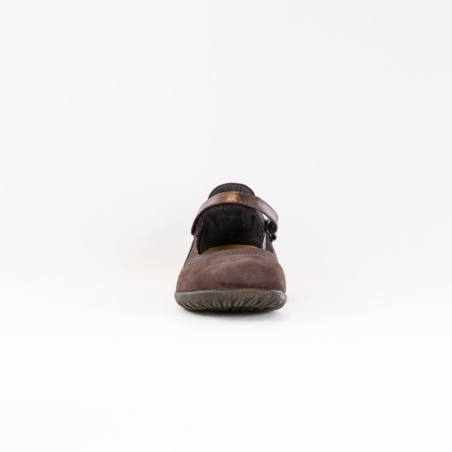 Naot Women's Kirei Fashionable Maryjane Shoes in Toffee Brown Leather, Coffee Bean Nubuck, and Radiant Copper Leather