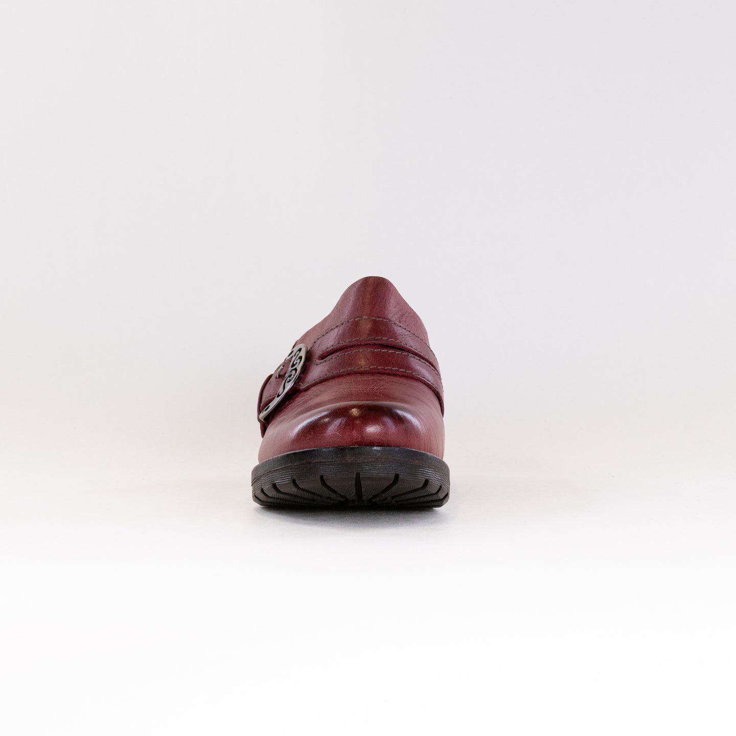 Stylish Red Leather Women's Dromedaris Karina Clogs