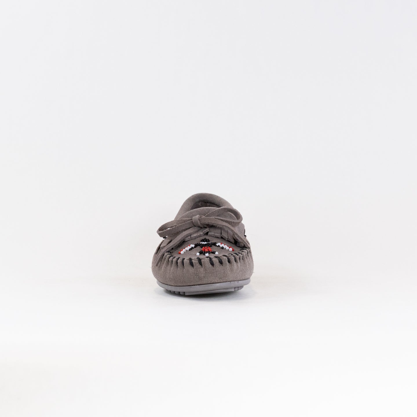 Minnetonka Women's Thunderbird Animikii Grey Beaded Fashionable Shoes