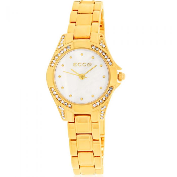 ECC Elegant Gold Plated Wristwatch for Women