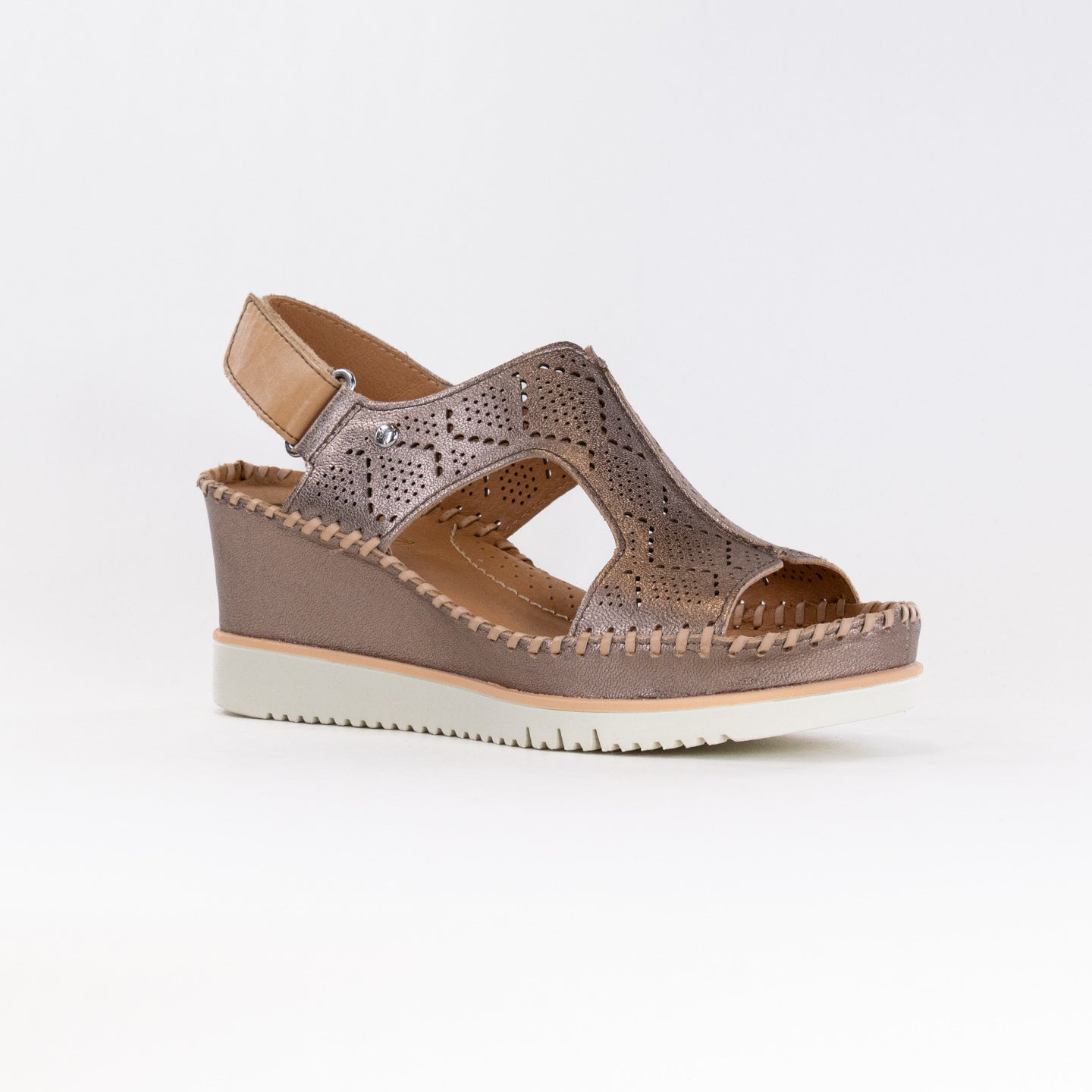 Pikolinos Aguadulce Women's Stone Sandals with Light Wedge Sole