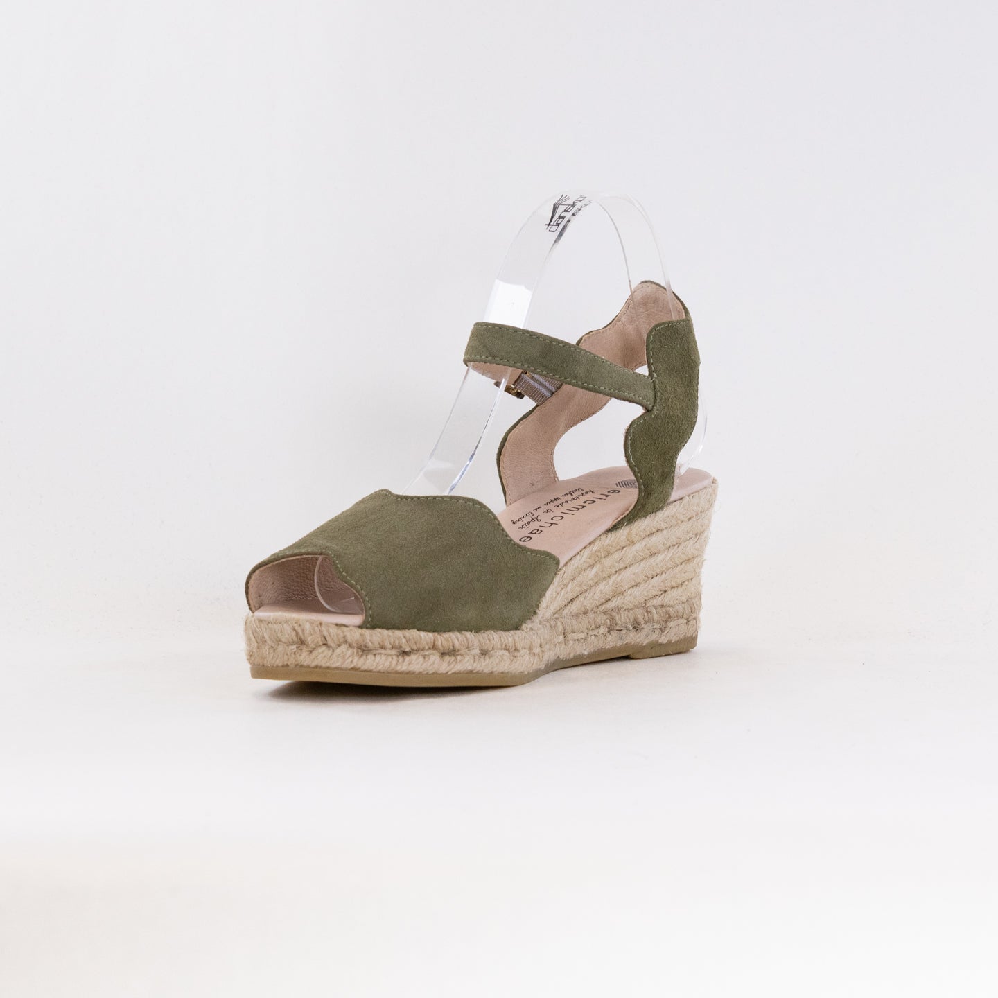 Women's Eric Michael Khaki Suede Lupa Wedge Sandals