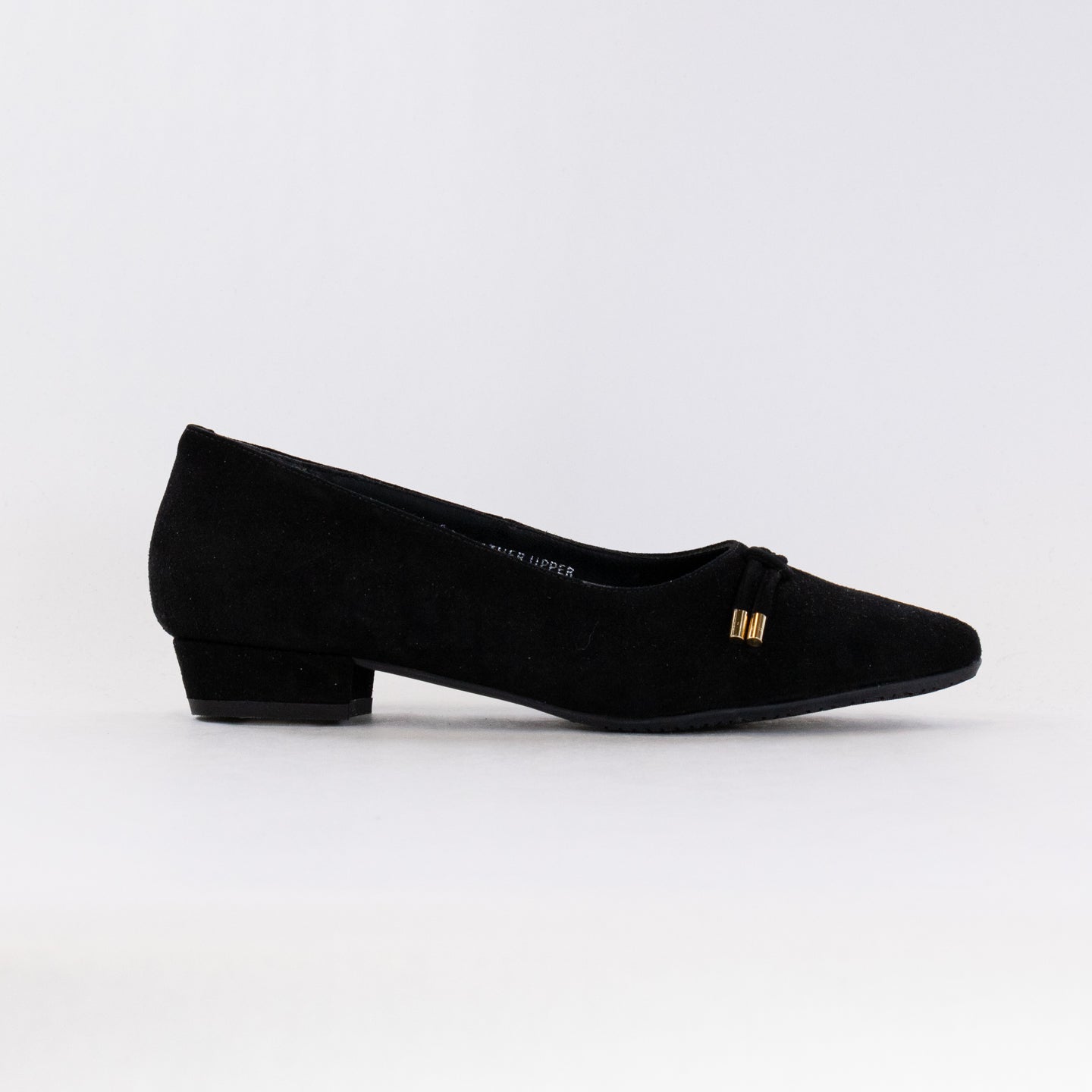 Black Suede Women's Eric Michael Kim Low - heeled Loafers for Work and Dress