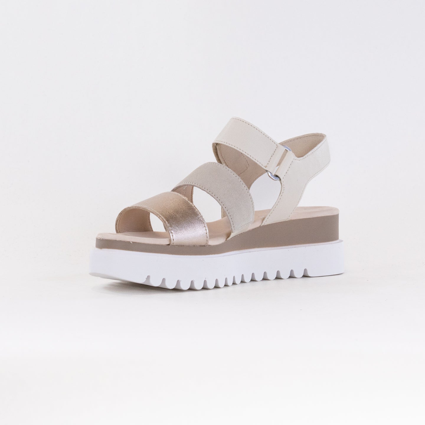 Gabor Women's Three Strap Sandal Model 44.620.62 in Desert Color