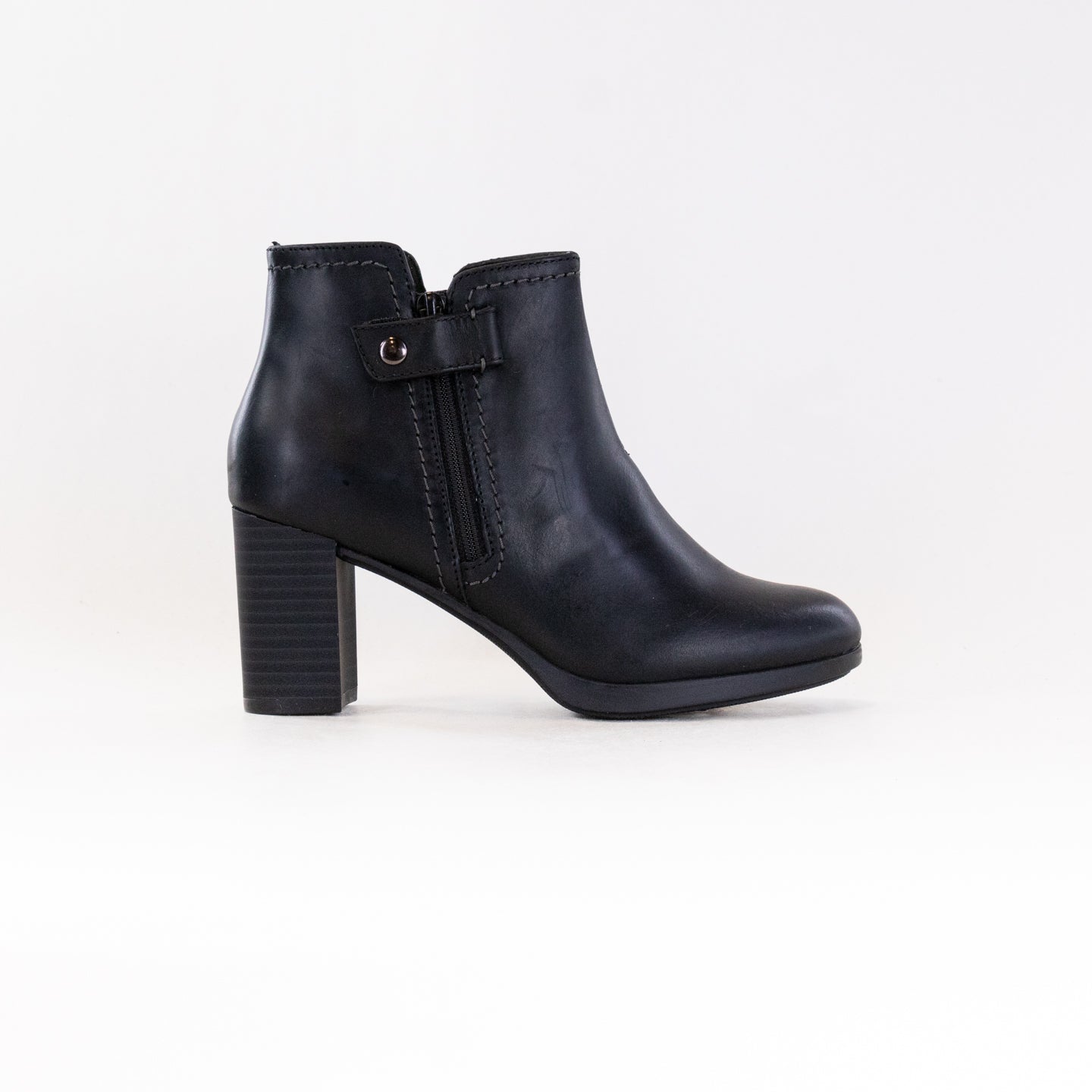 Women's Clarks Bayla Glow Boots - Black Shiny Leather