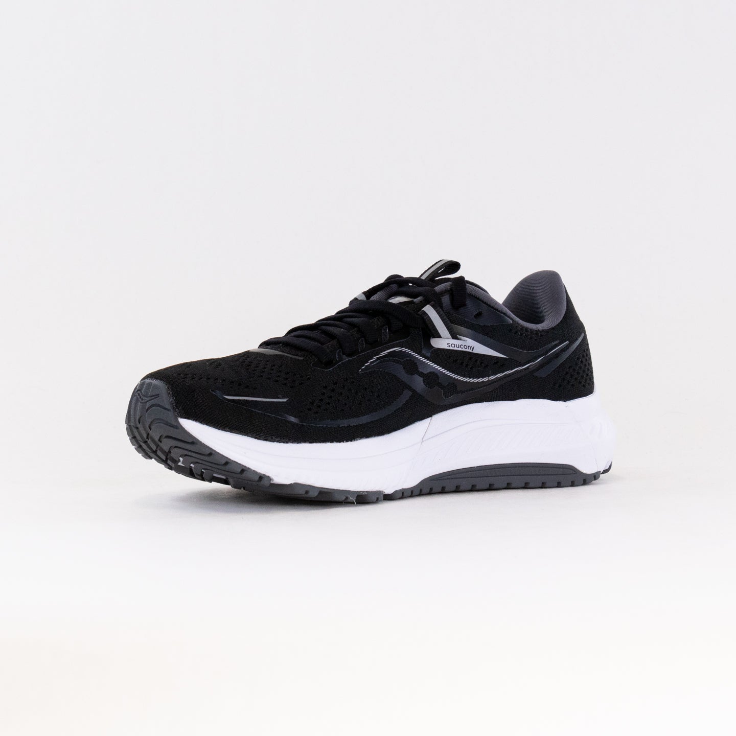 Women's Saucony Omni 21 Running Shoes - Classic Black/White