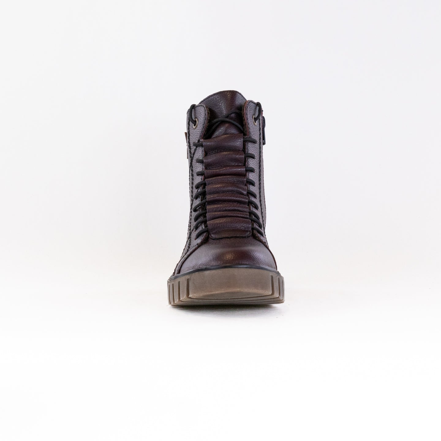 Rieker Women's Y3421-35 Water-Resistant Lace-Up Boots in Brown