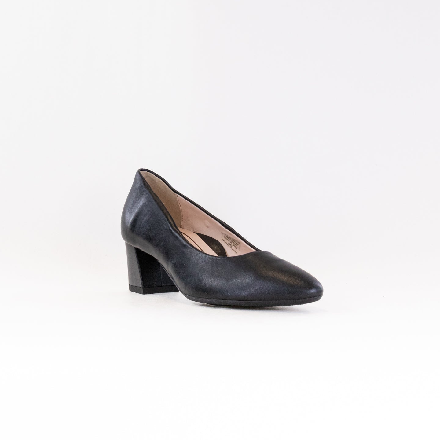 Women's Black Leather Ara Lichfield Comfort Pumps
