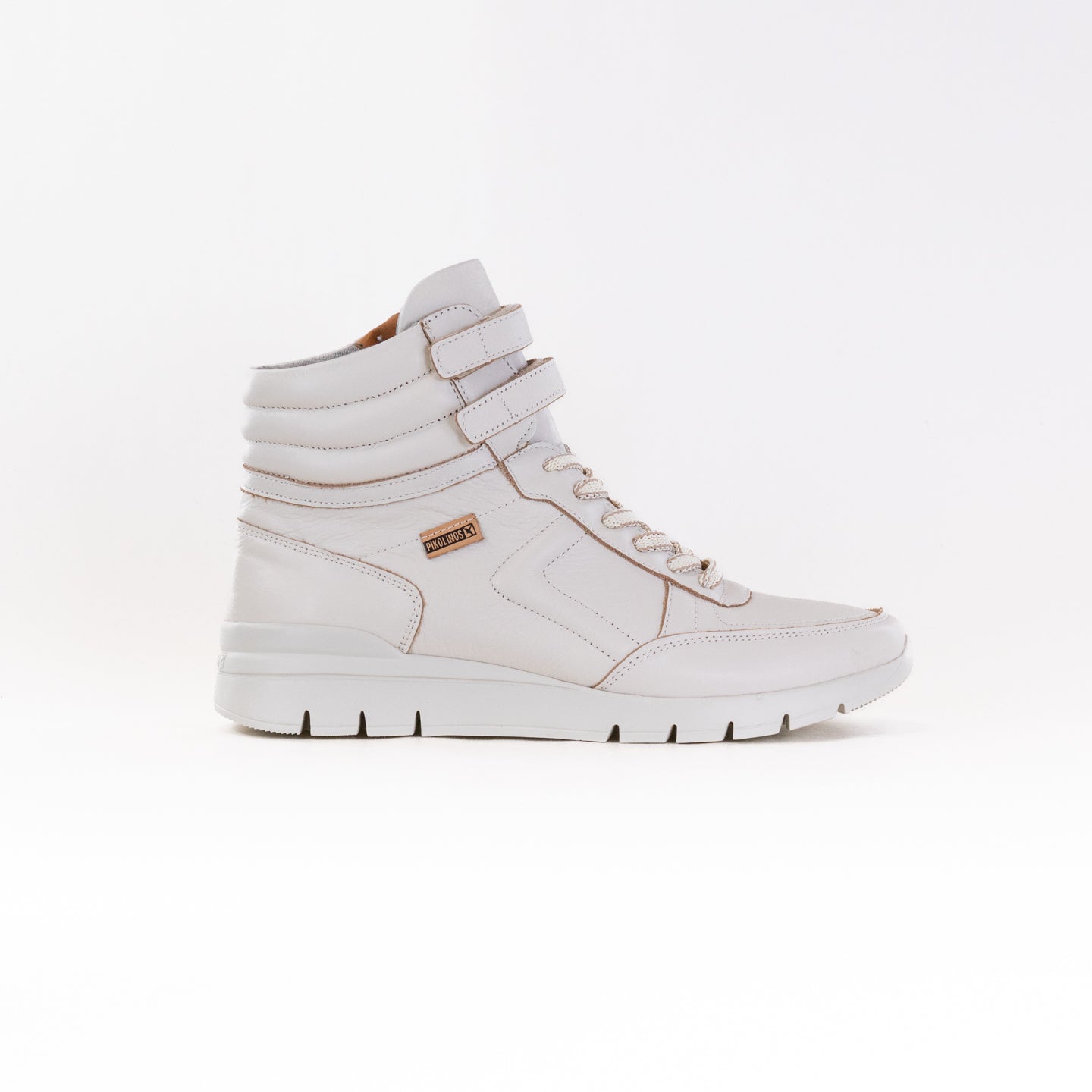 Pikolinos Women's High-Top Cantabria Sneakers in Nata Calfskin Leather - Model W4R-8577