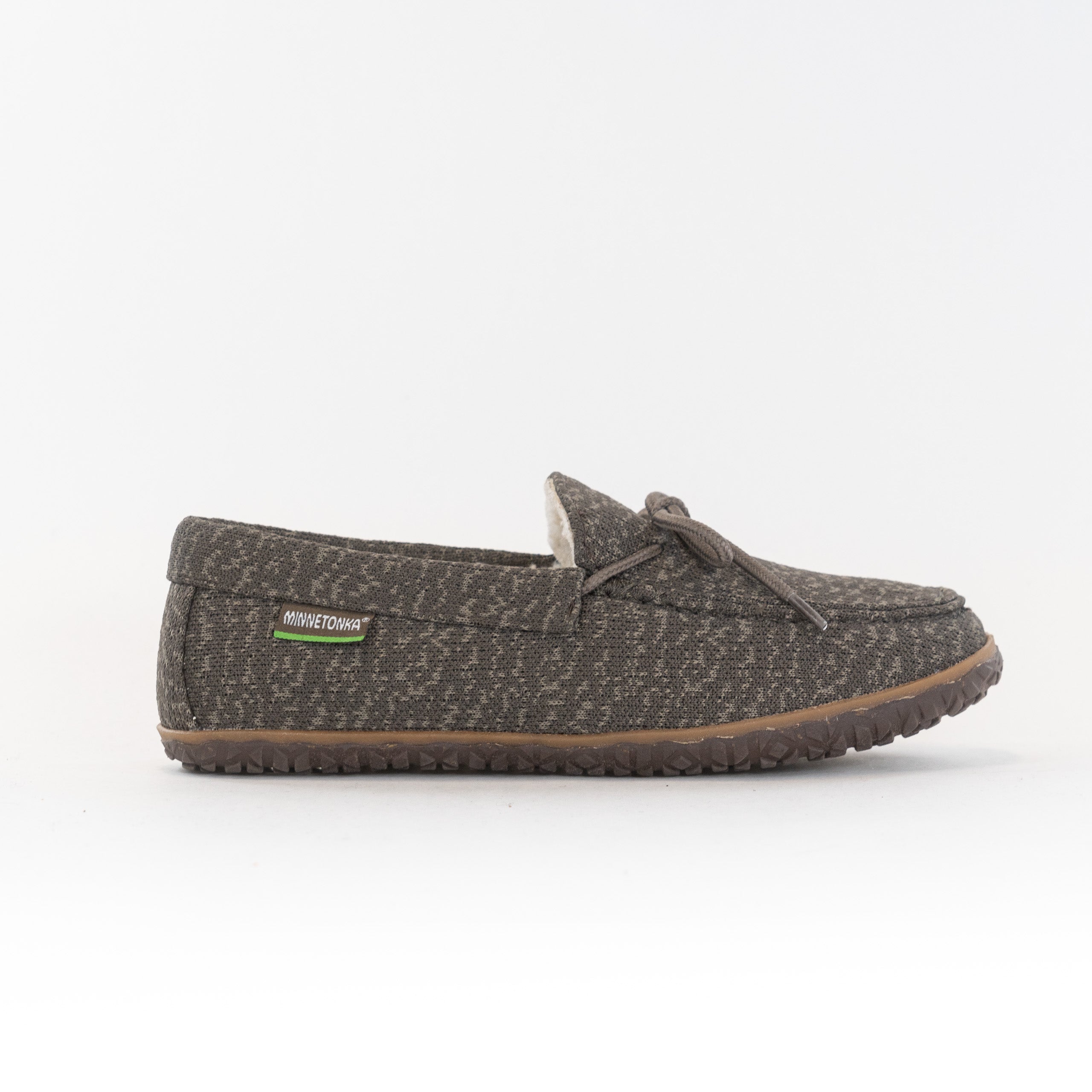 Minnetonka Men's Eco-Friendly Oak Slippers in Morel Color