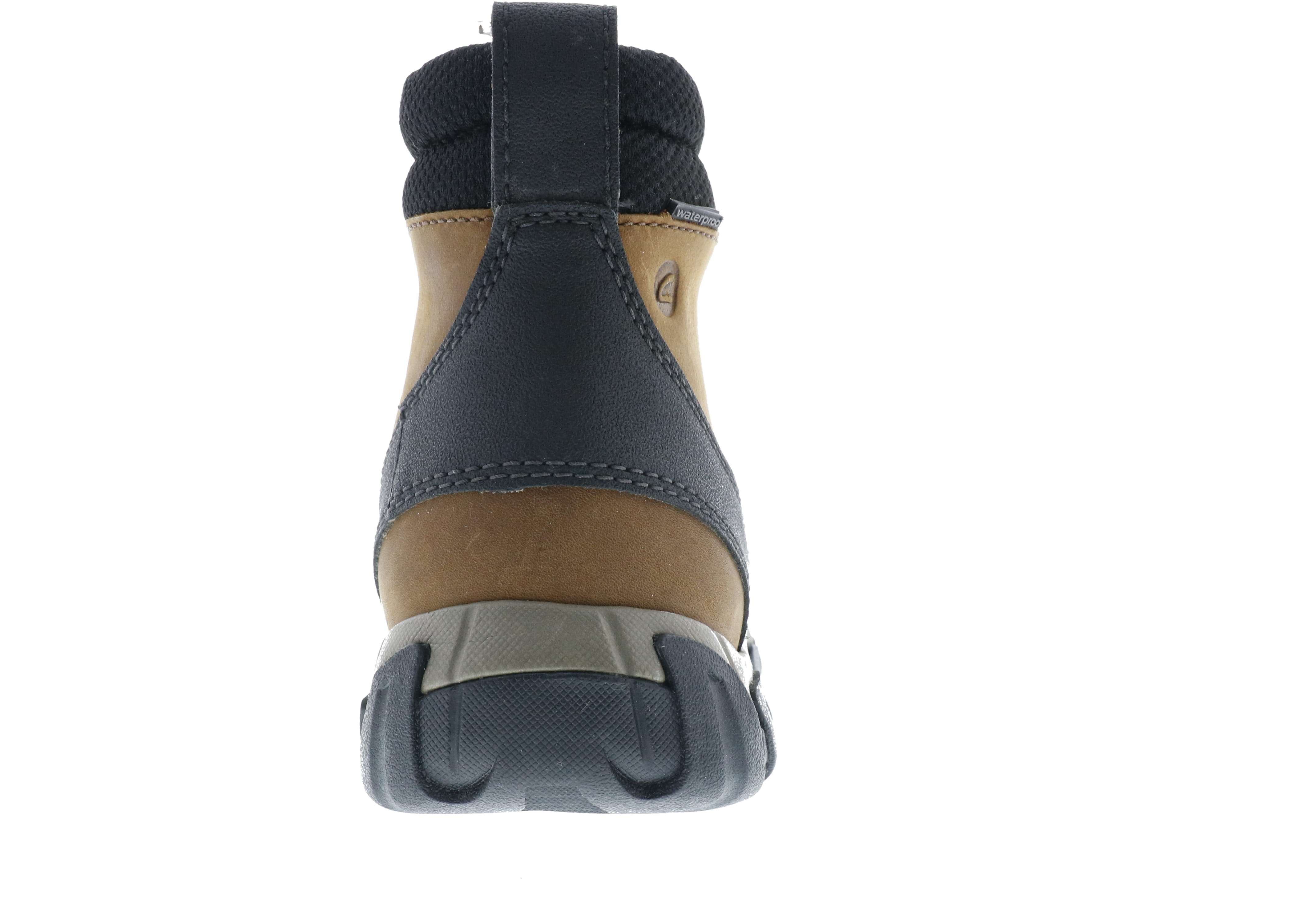 Men's Clarks Grove Zip-up Shoes in Dark Tan Leather
