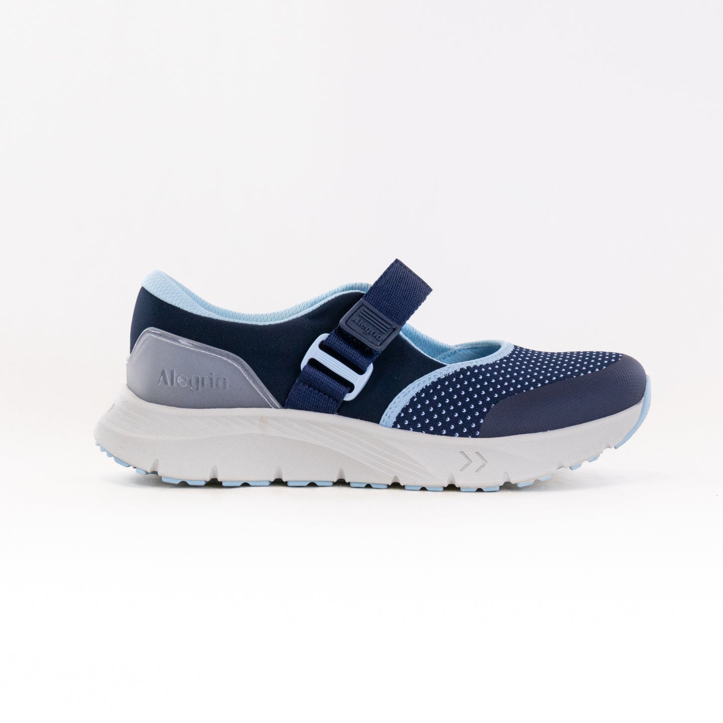 Alegria Atlis Women's Blue Ice Mesh Athletic Shoes with Charm