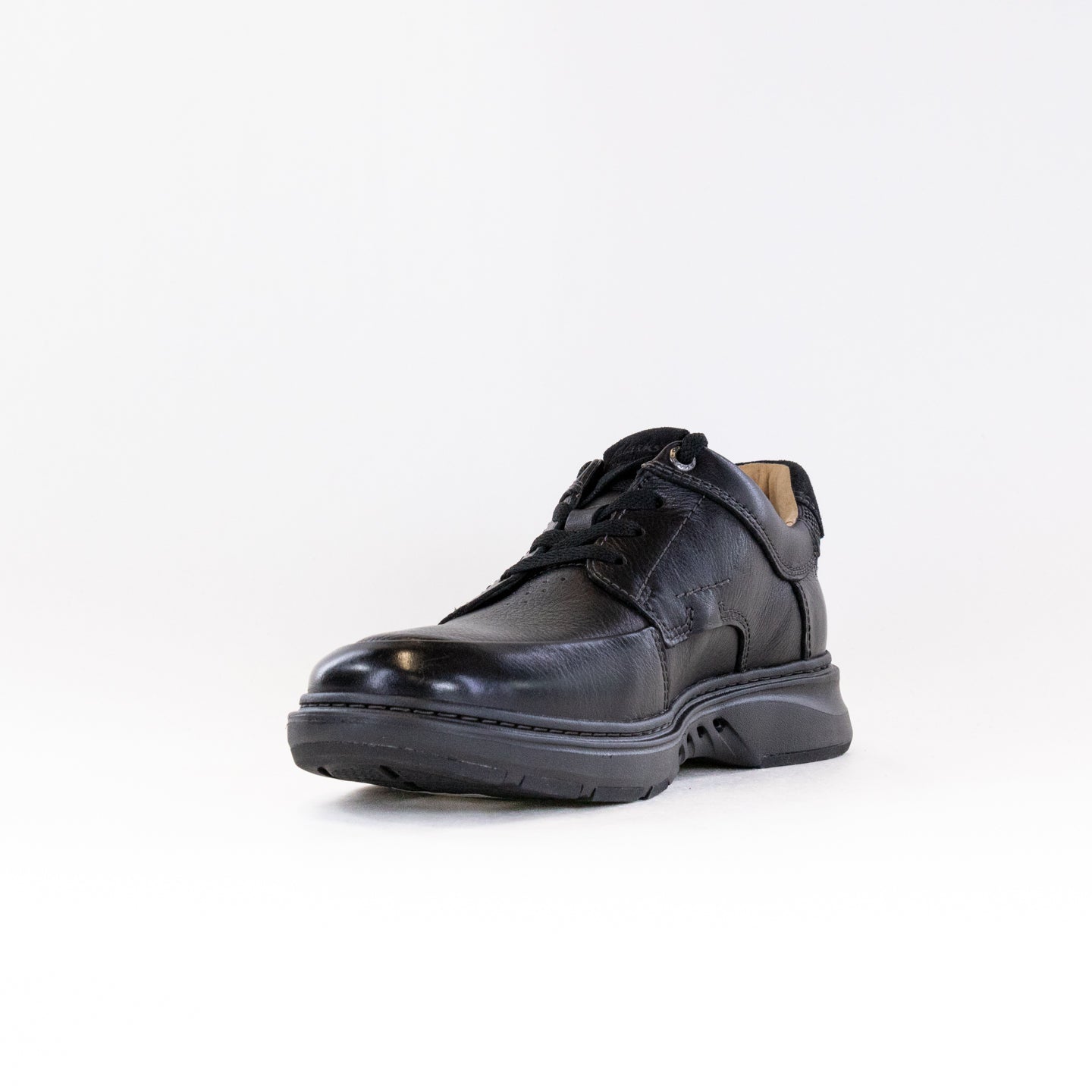 Clark's Men's Un Briley Lace-up Casual Shoes - Classic Black Leather