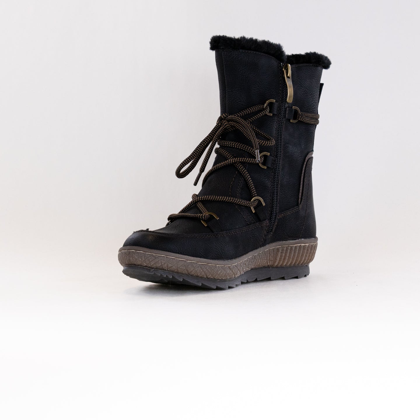 Women's Spring Step Black Romera Waterproof Comfort Boot