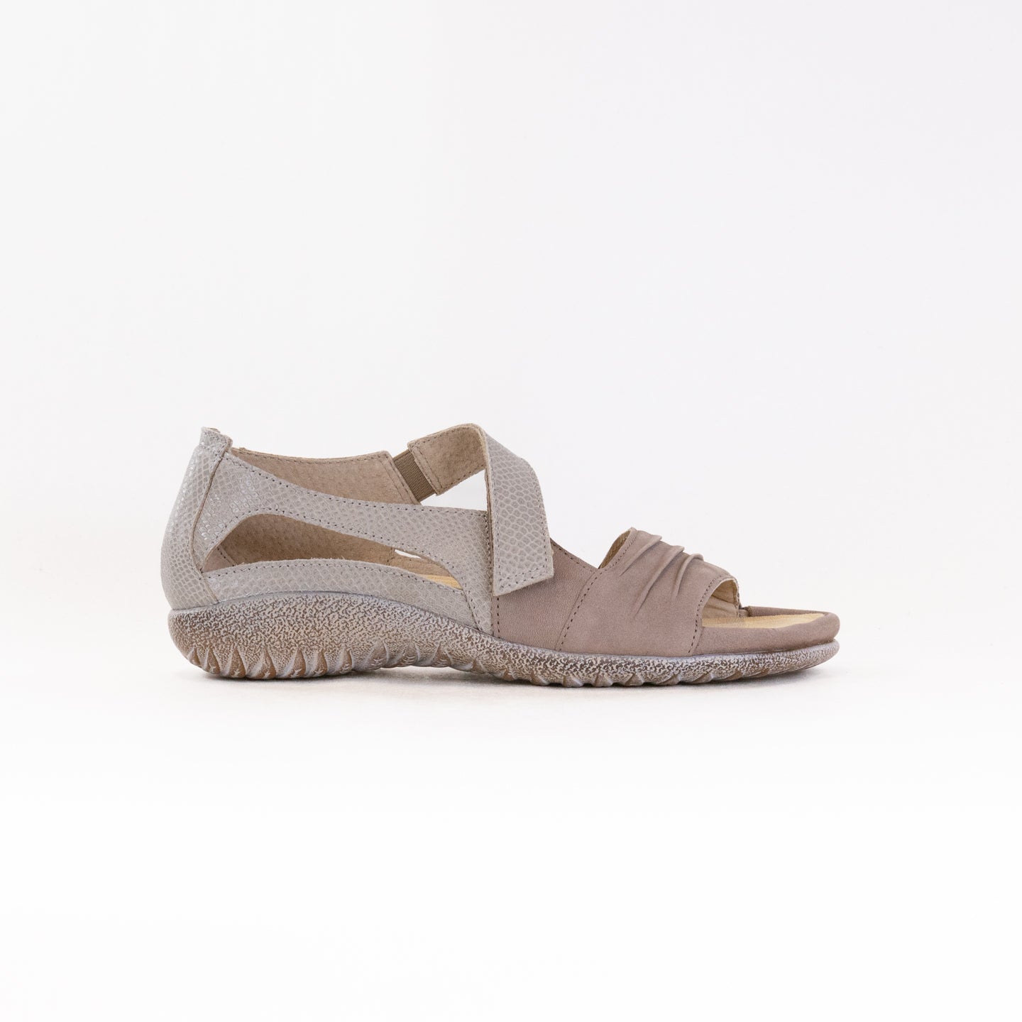 Naot Women's Papaki Sandals in Stone Nubuck Material