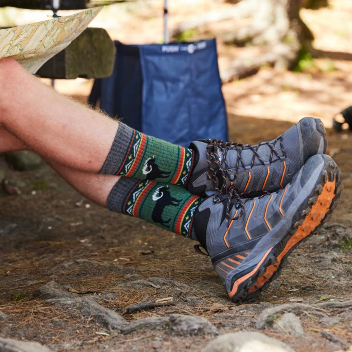 Darn Tough Men's Midweight Gray VanGrizzle Boot Hiking Socks