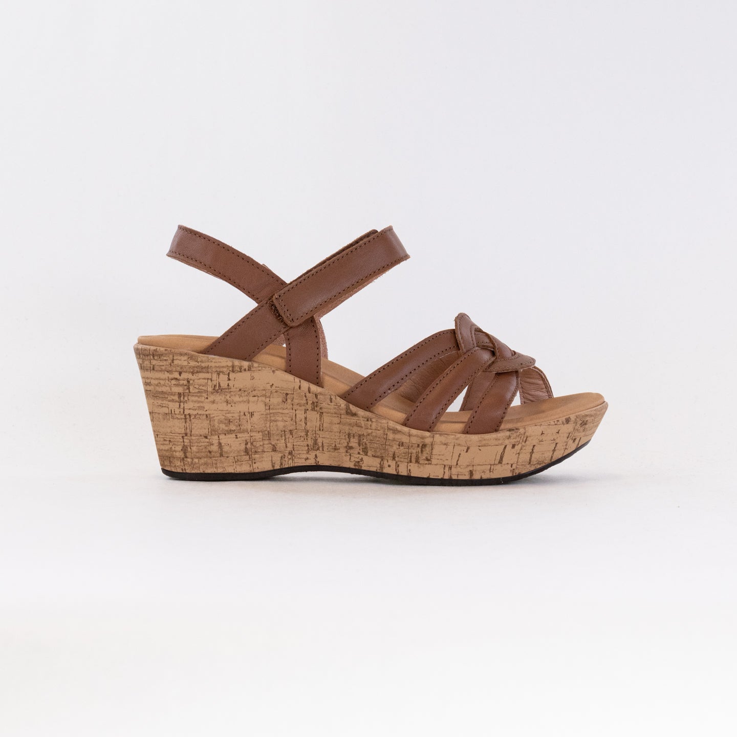 Naot Women's Tropical Strappy Wedge Sandals in Caramel Color