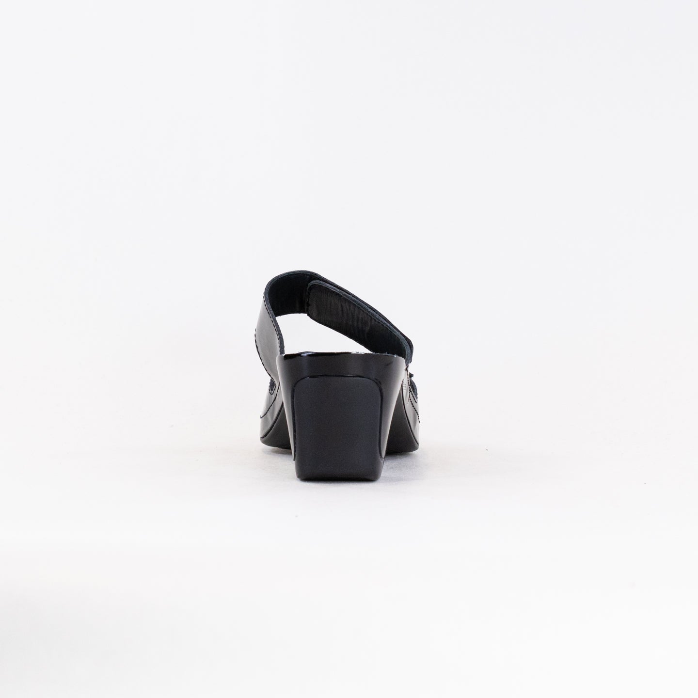 Vital Joy Women's Mule Sandals in Elegant Black Patent Finish