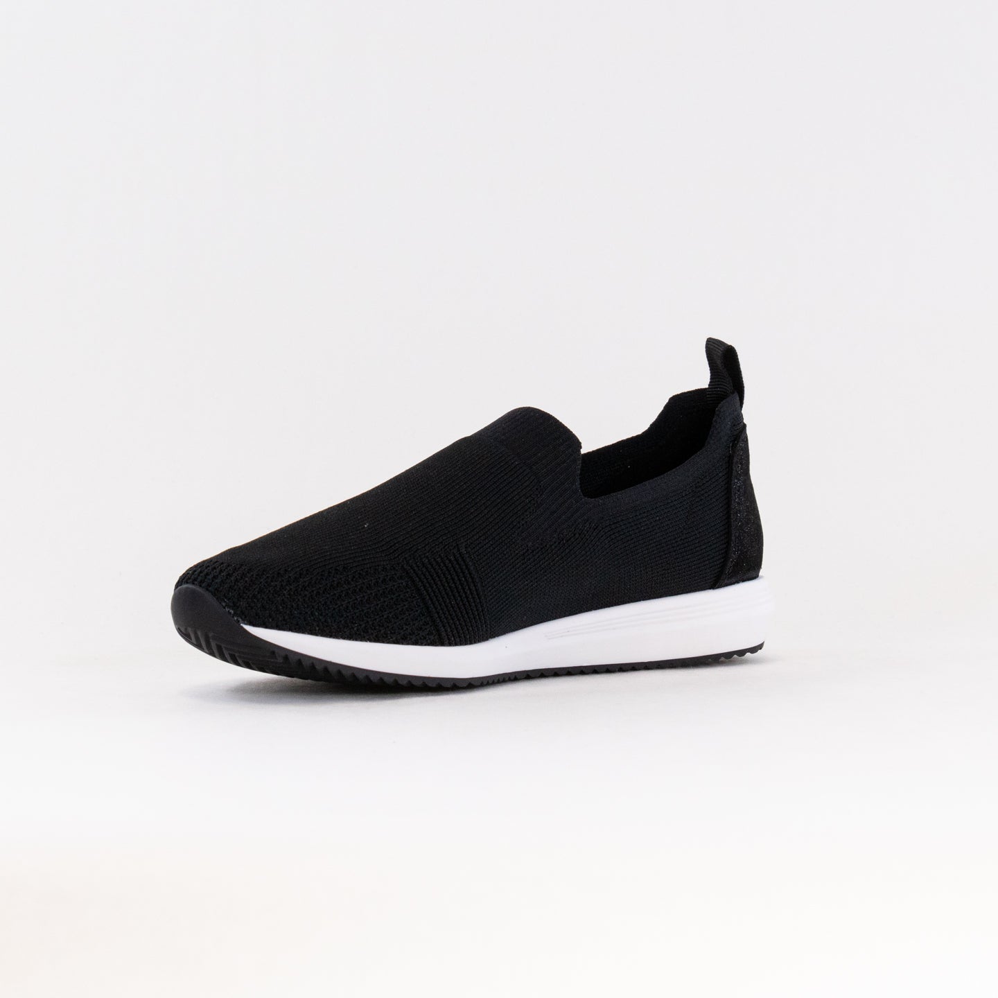 Women's Black Woven Stretch Ara Leena 2 Slip-On Comfort Sneakers