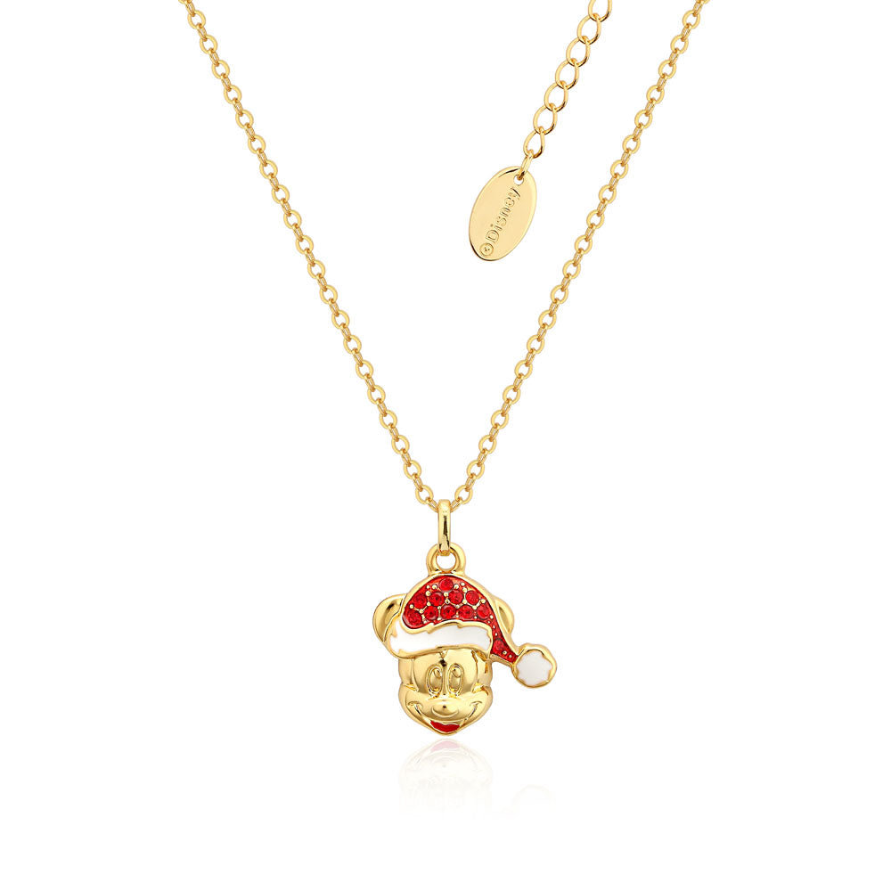 Disney Mickey Mouse Christmas-themed Crystal Necklace for Festive Holiday Wear