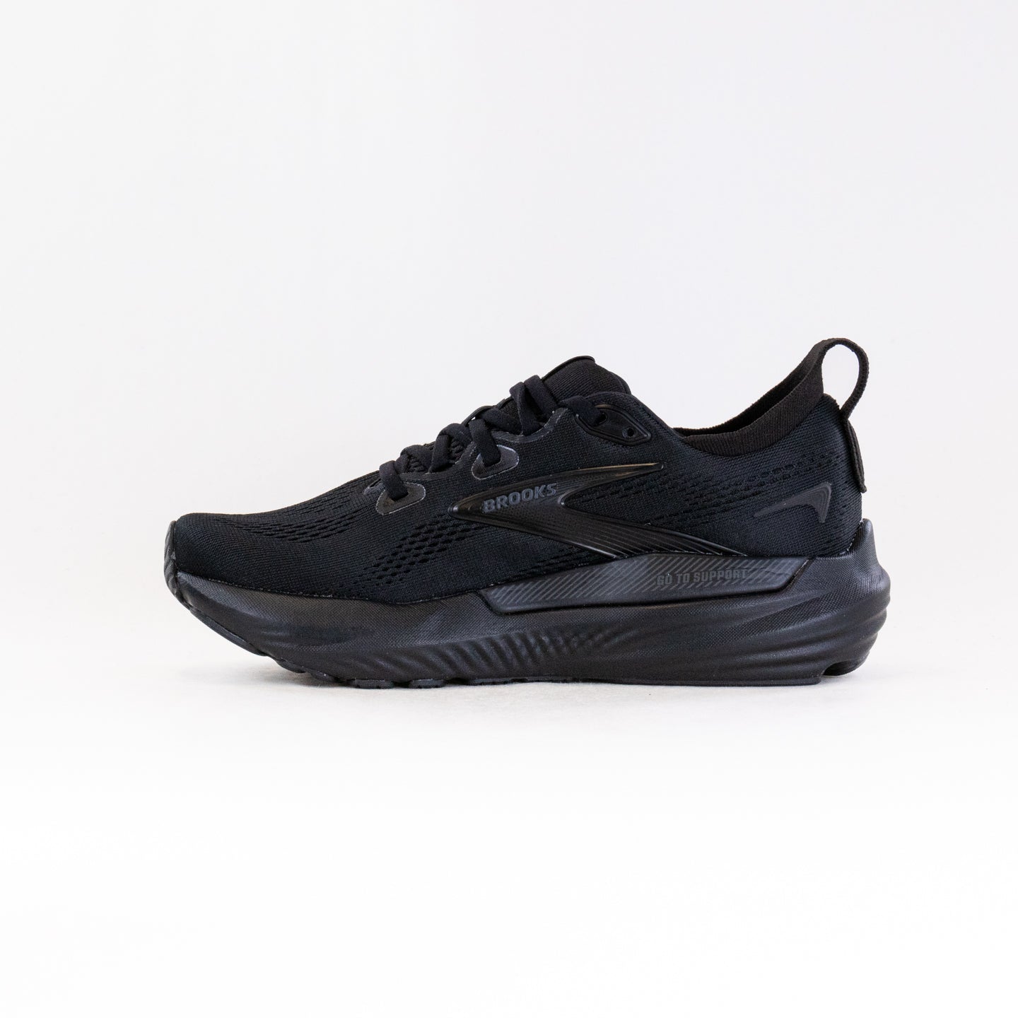 Women's Brooks Glycerin GTS 22 - Stylish All - Black Running Shoes