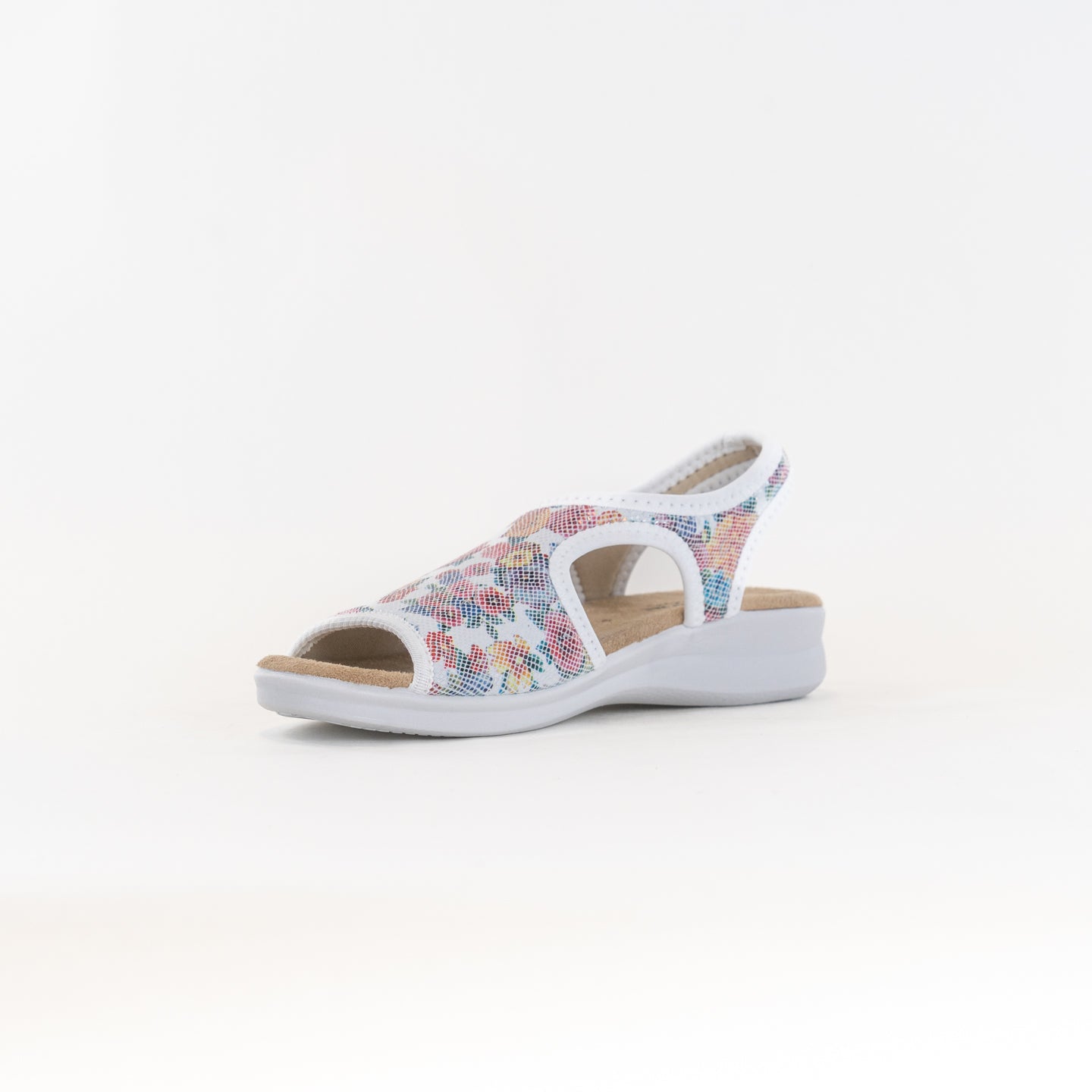 Women's Spring Step Nyaman Sandals in White Multi - Lightweight & Comfortable