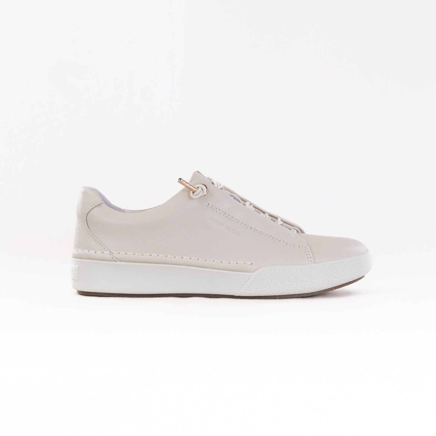 Josef Seibel Women's Claire 24 Cream Sneakers with Elastic Lacing