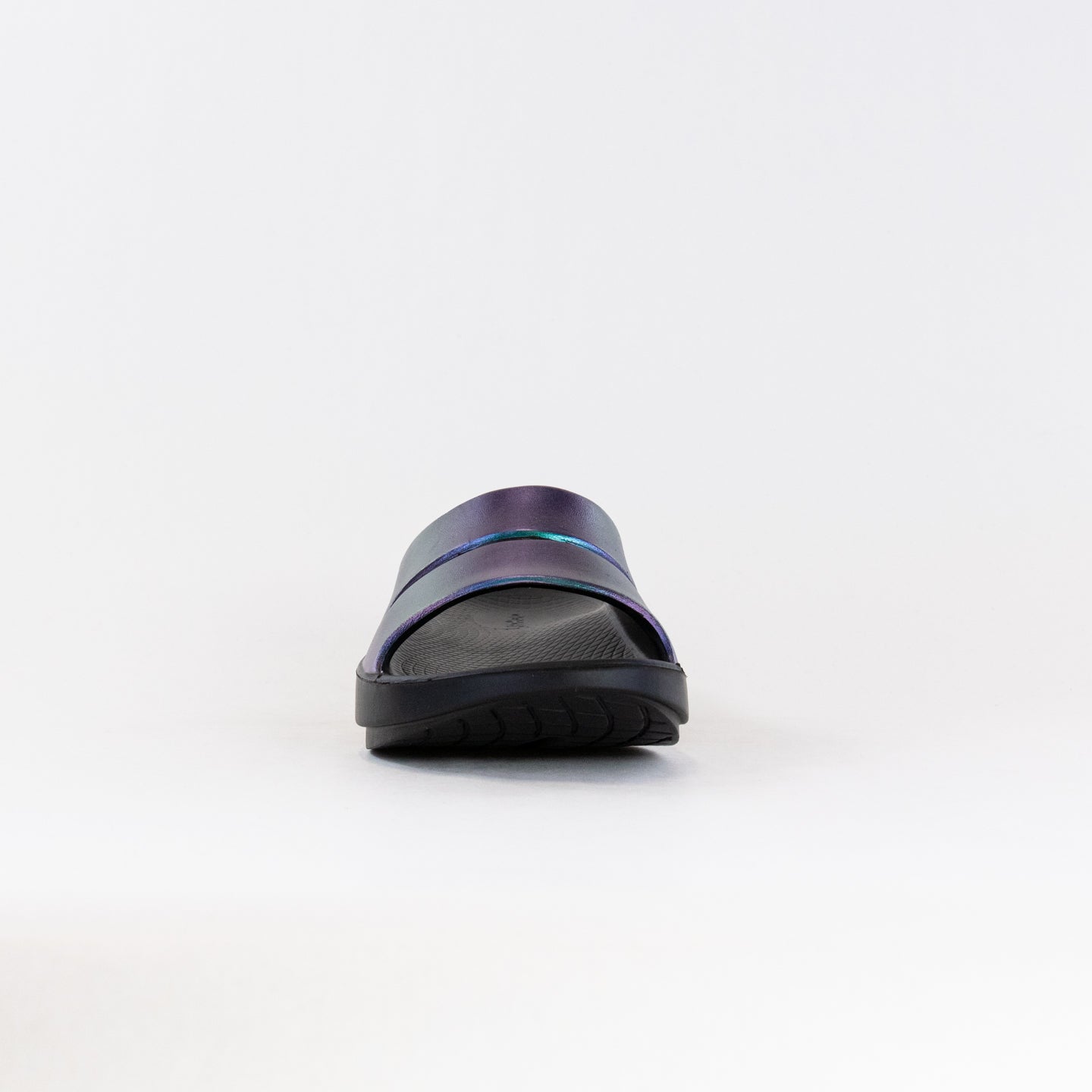 Women's OOFOS OOahh Luxe Slide Sandal in Midnight Spectre