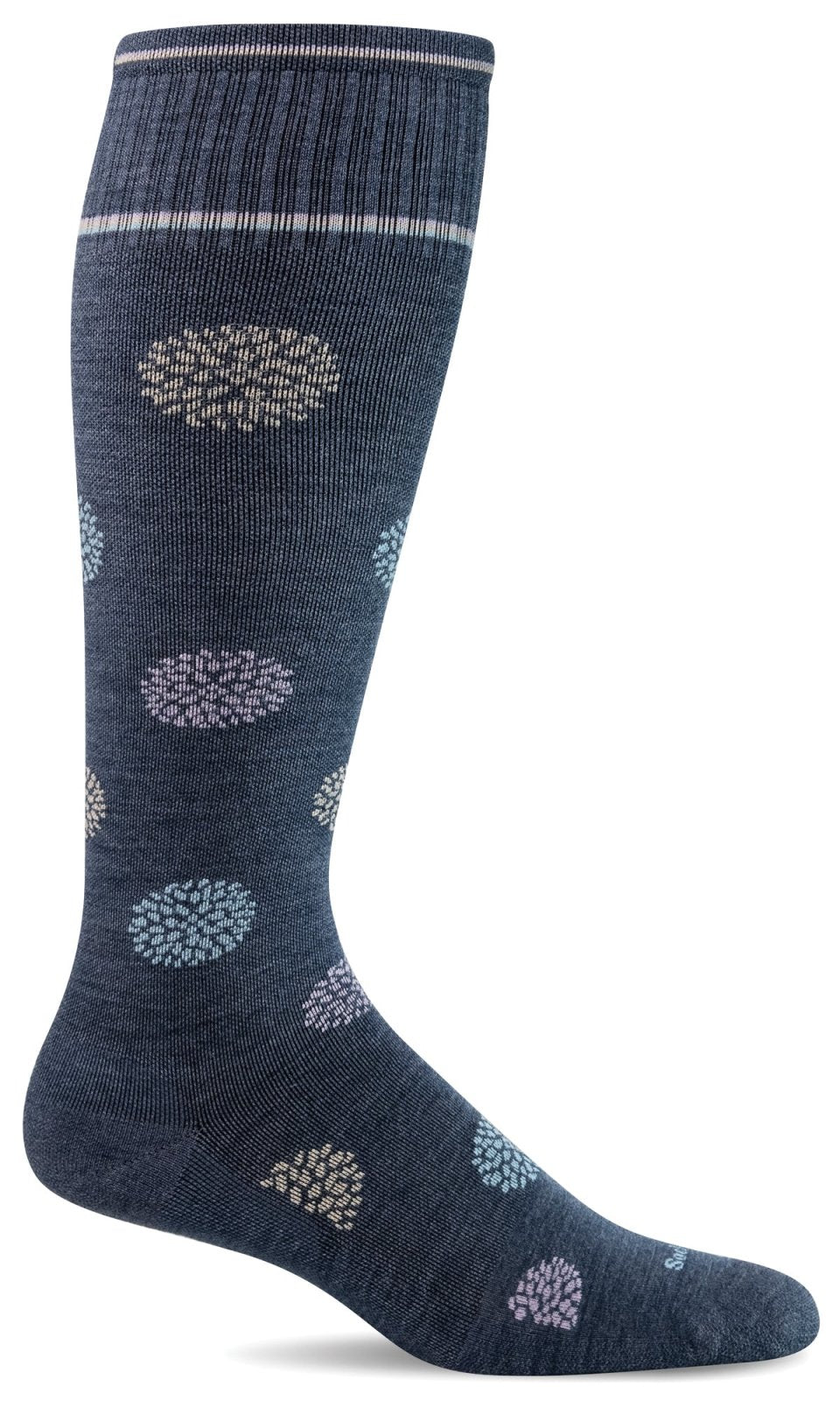 Sockwell Women's Full Bloom Wide Calf Fit Moderate Graduated Compression Socks for Comfort and Support