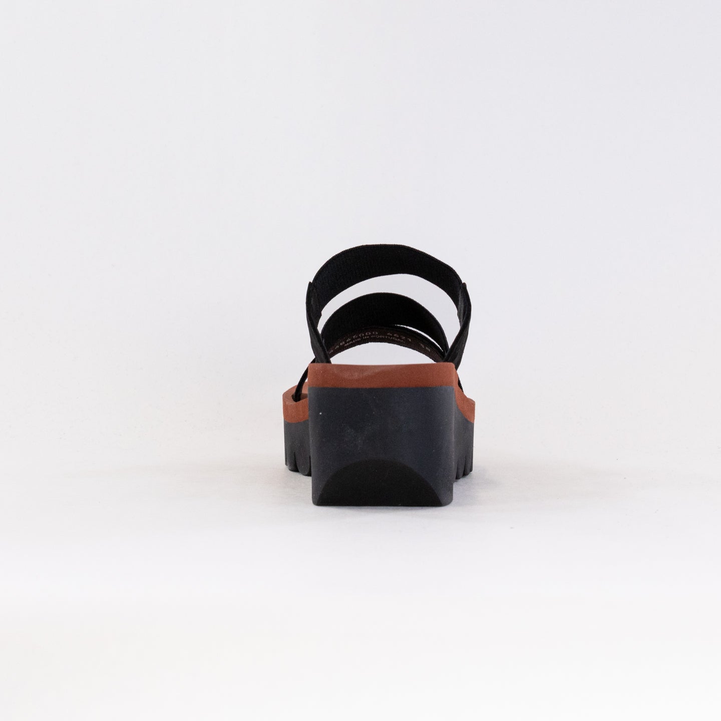 Fly London Women's Elegant Cupido Wedge Sandals - YIAN845FLY in Black/Brick Color