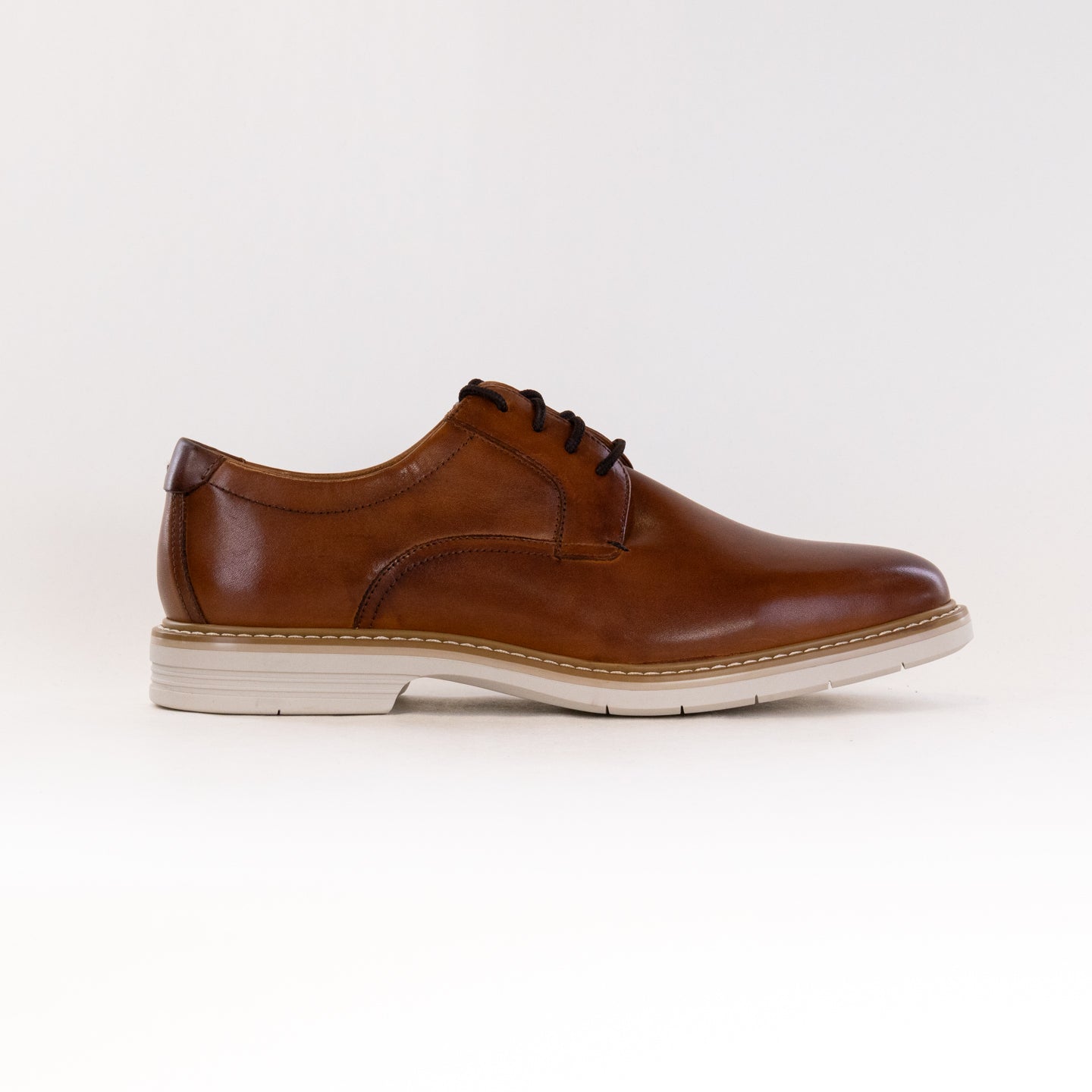 Men's Florsheim Norwalk Plain Toe Oxford Shoes in Cognac Color