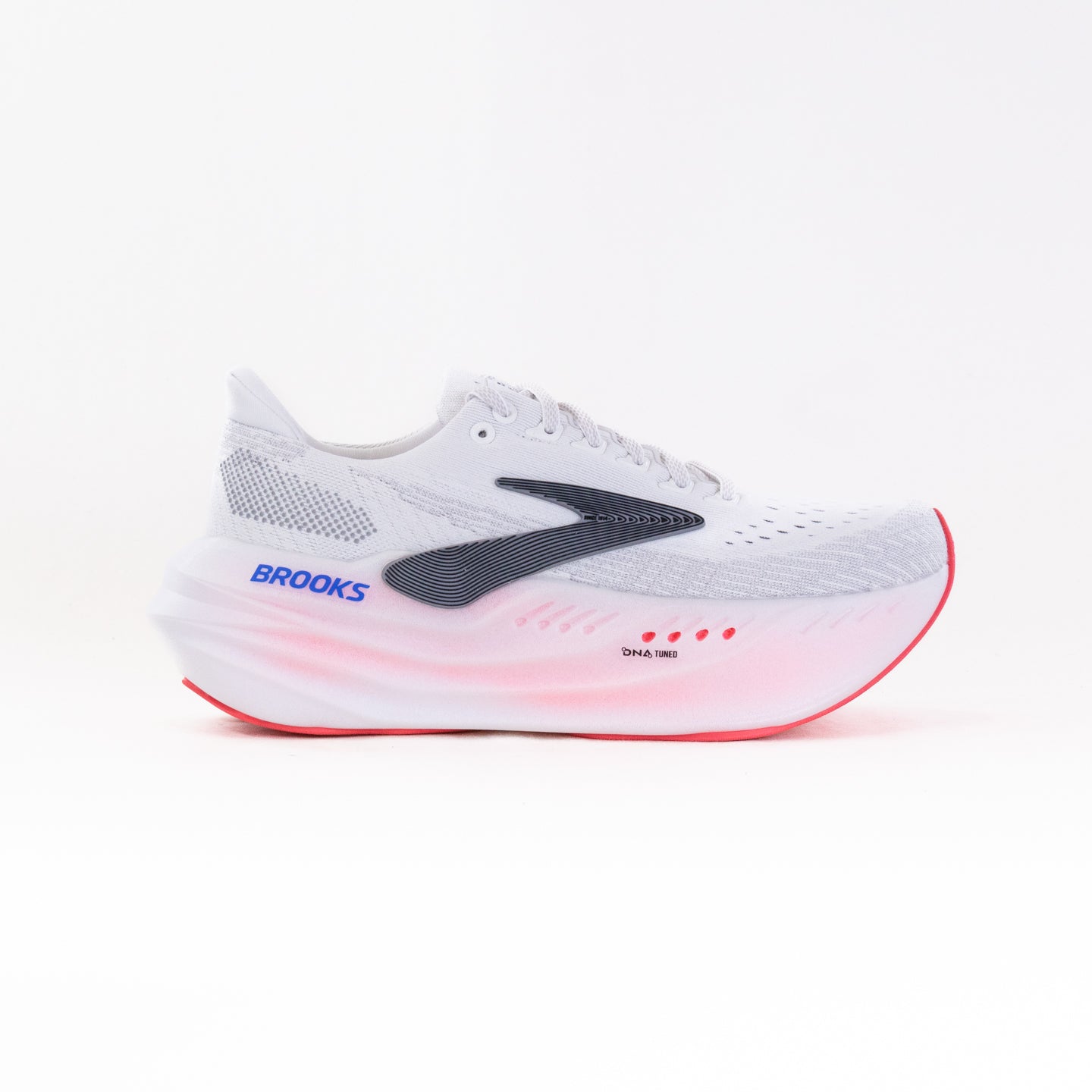 Women's Brooks Glycerin Max Running Shoes - White, Black and Diva Pink Color Combination