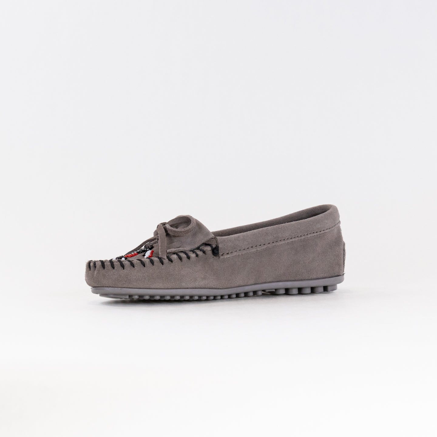 Minnetonka Women's Thunderbird Animikii Grey Beaded Fashionable Shoes