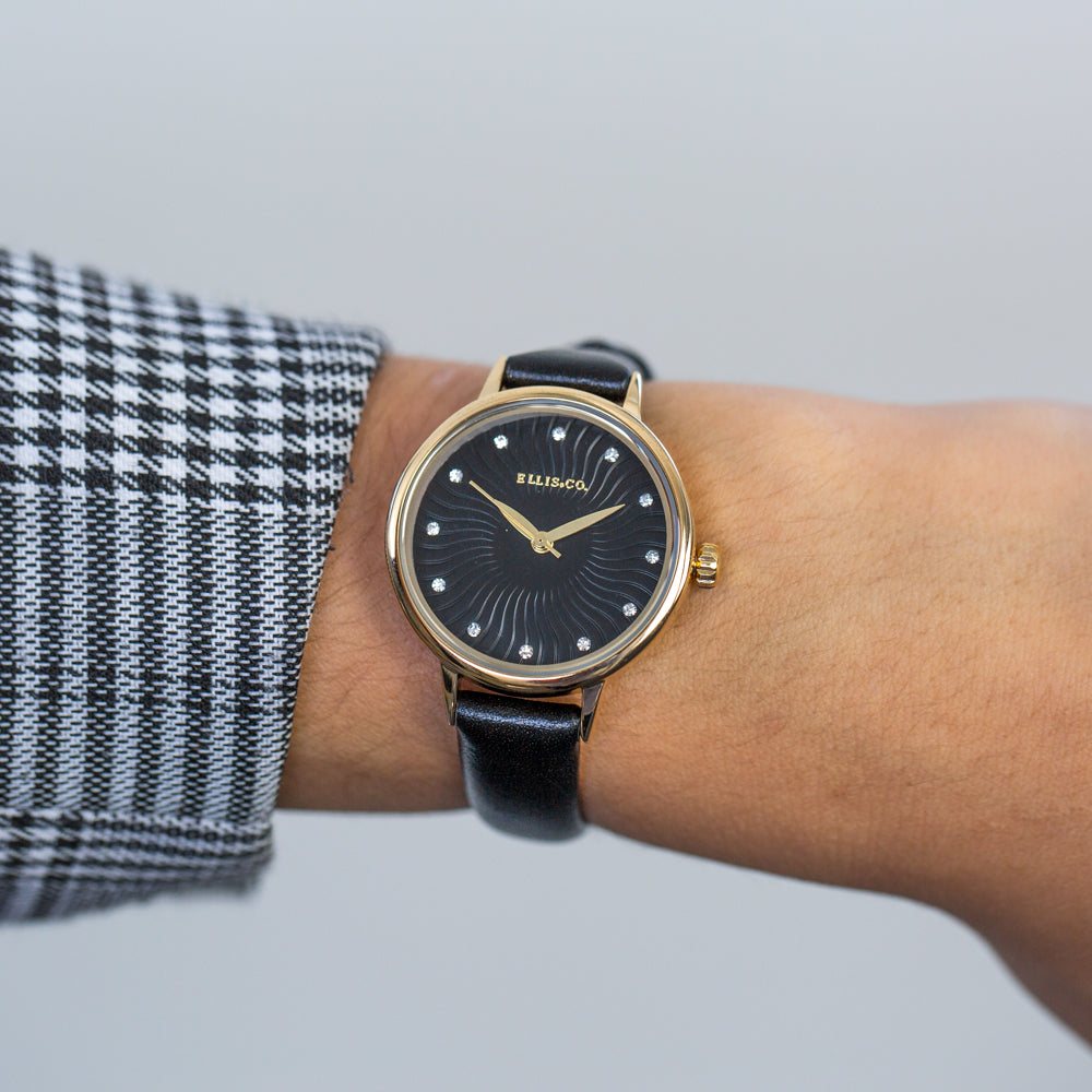 Ellis & Co Stylish 'Sonia' Quartz Leather Watch