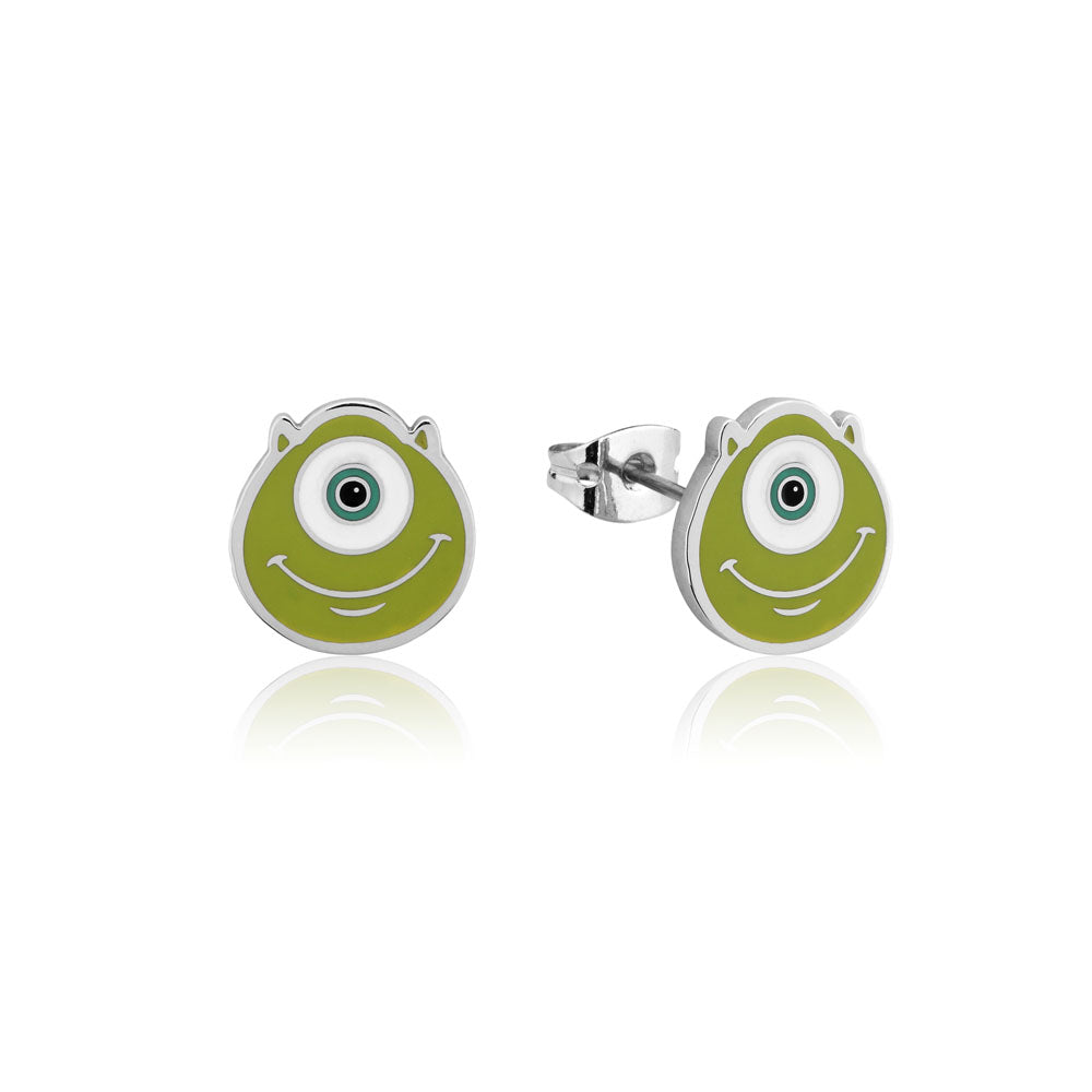 Disney Monster Inc Comfortable Stainless Steel Mike Wazowski Stud Earrings for Fans