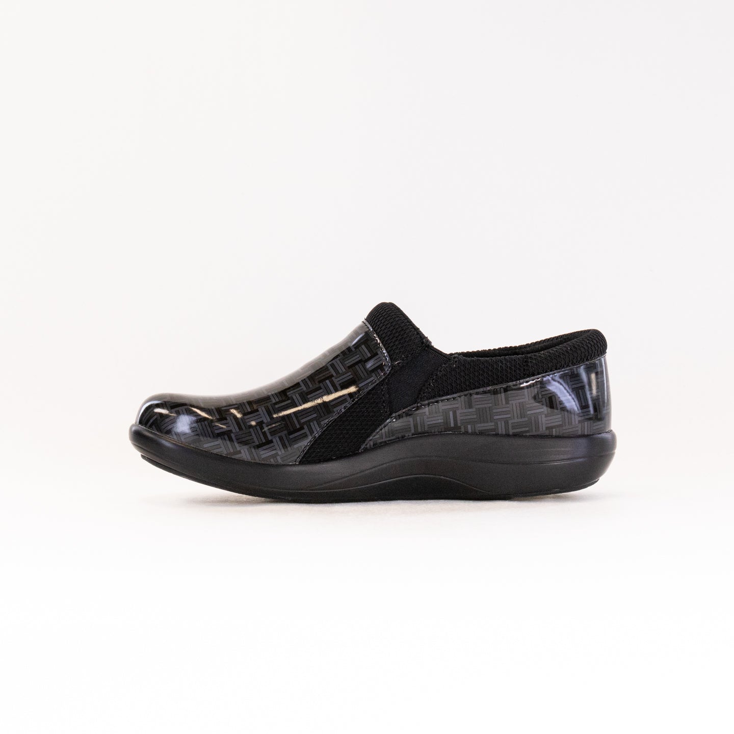 Women's Alegria Duette Slip-On Casual Vegan Shoes in Jet Black - Cinder Block Style