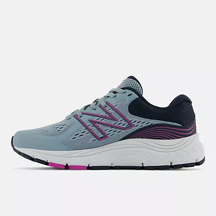 Women's New Balance 840V5 Running Shoes - Stylish Grey/Magenta