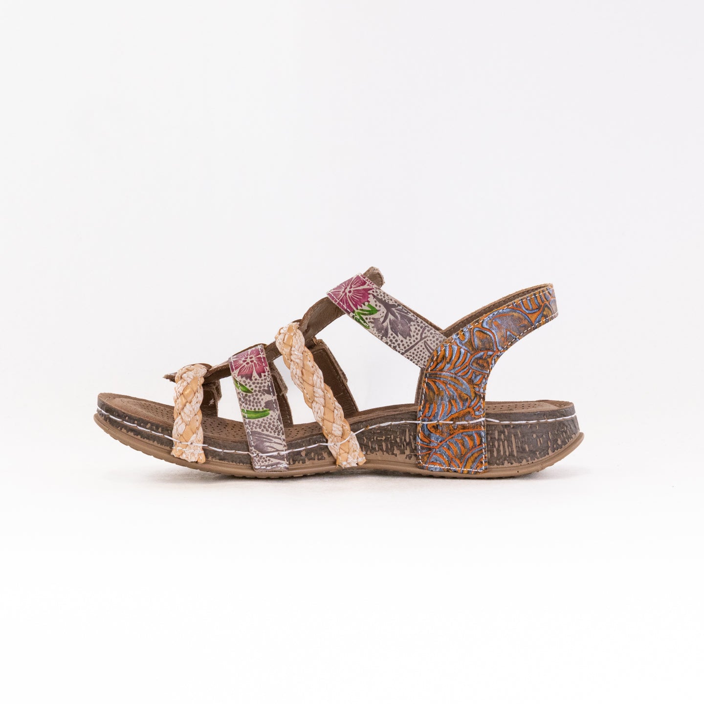 Spring Step L'Artiste Women's Delila Sandals in Mango Multi Color