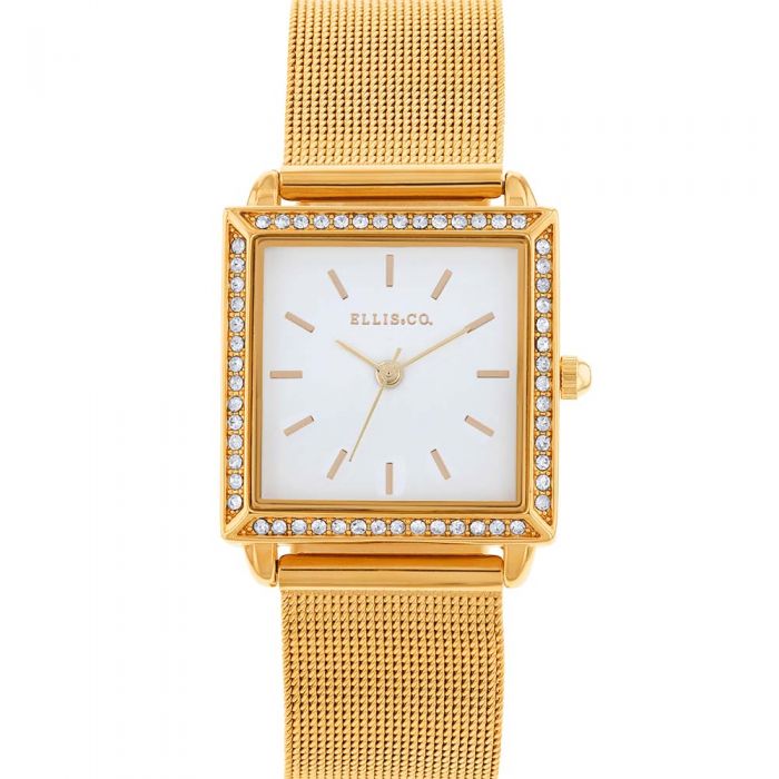Ellis & Co Jayde Women's Luxury Stainless Steel Mesh Strap Watch