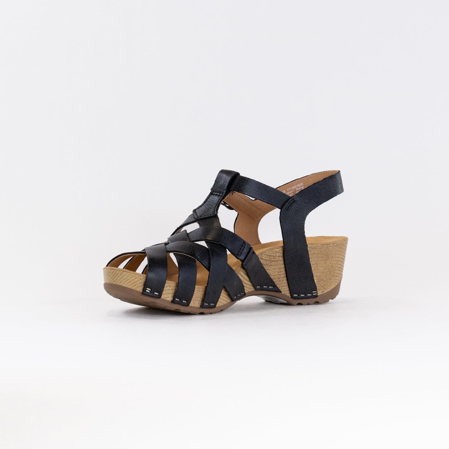 Dansko Women's Tinley Black Burnished Milled Leather Summer Sandals