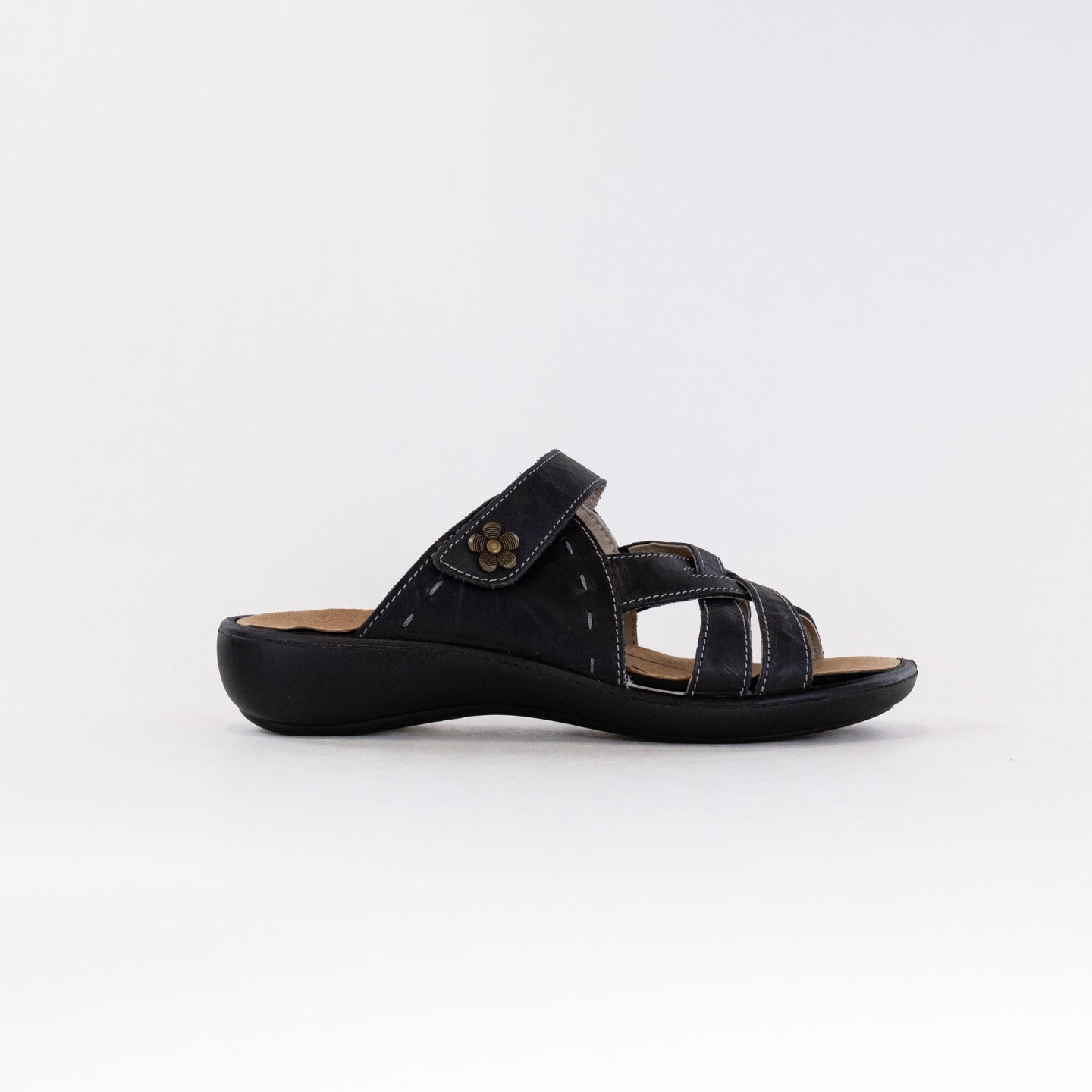 Black Women's Romika Ibiza 99 Stylish Slide Sandals