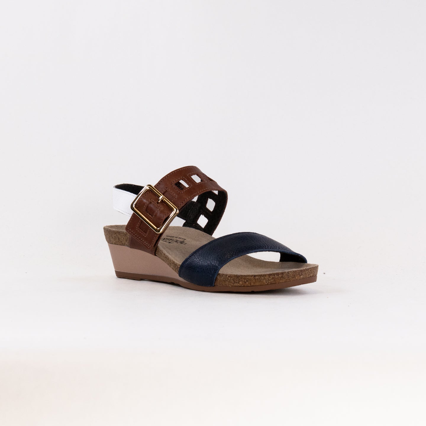 Naot Women's Dynasty Sandals - Soft Ink, Soft White, and Chestnut Colors