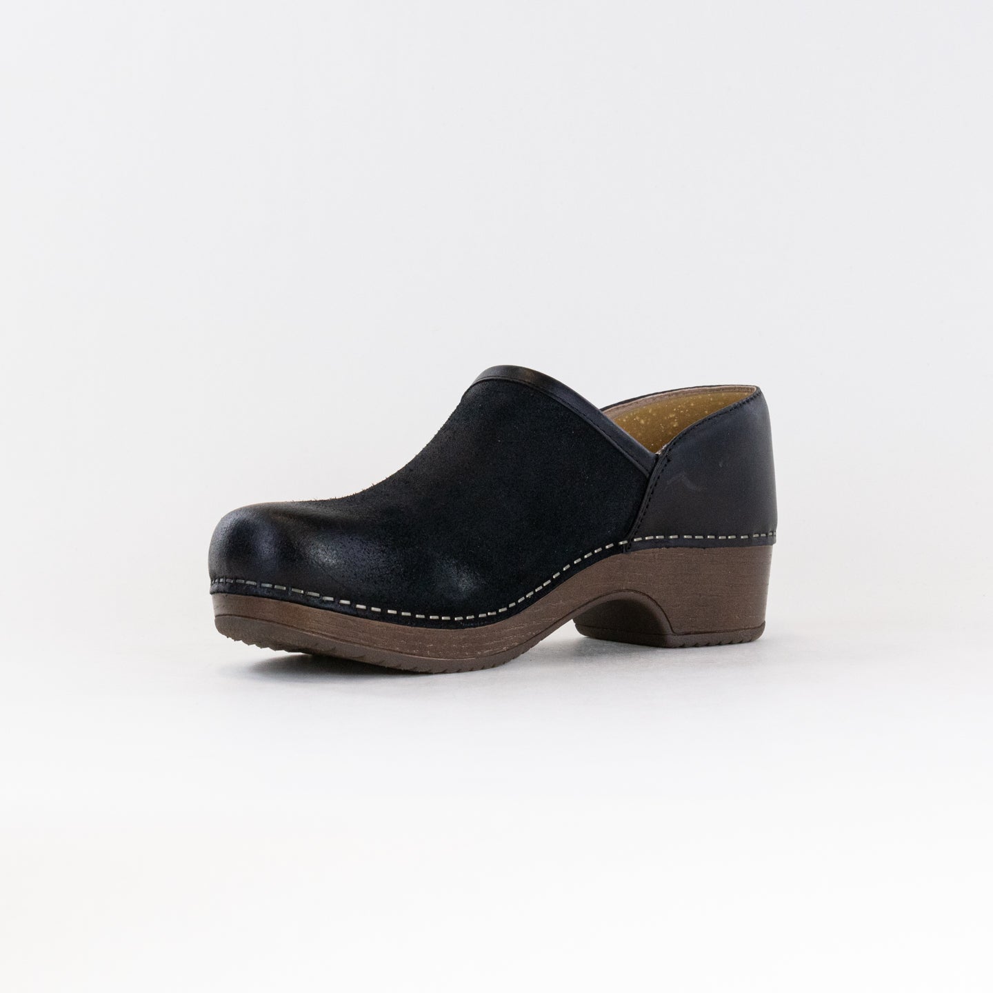 Dansko Women's Brenna Slip-On Shoes in Black Burnished Suede