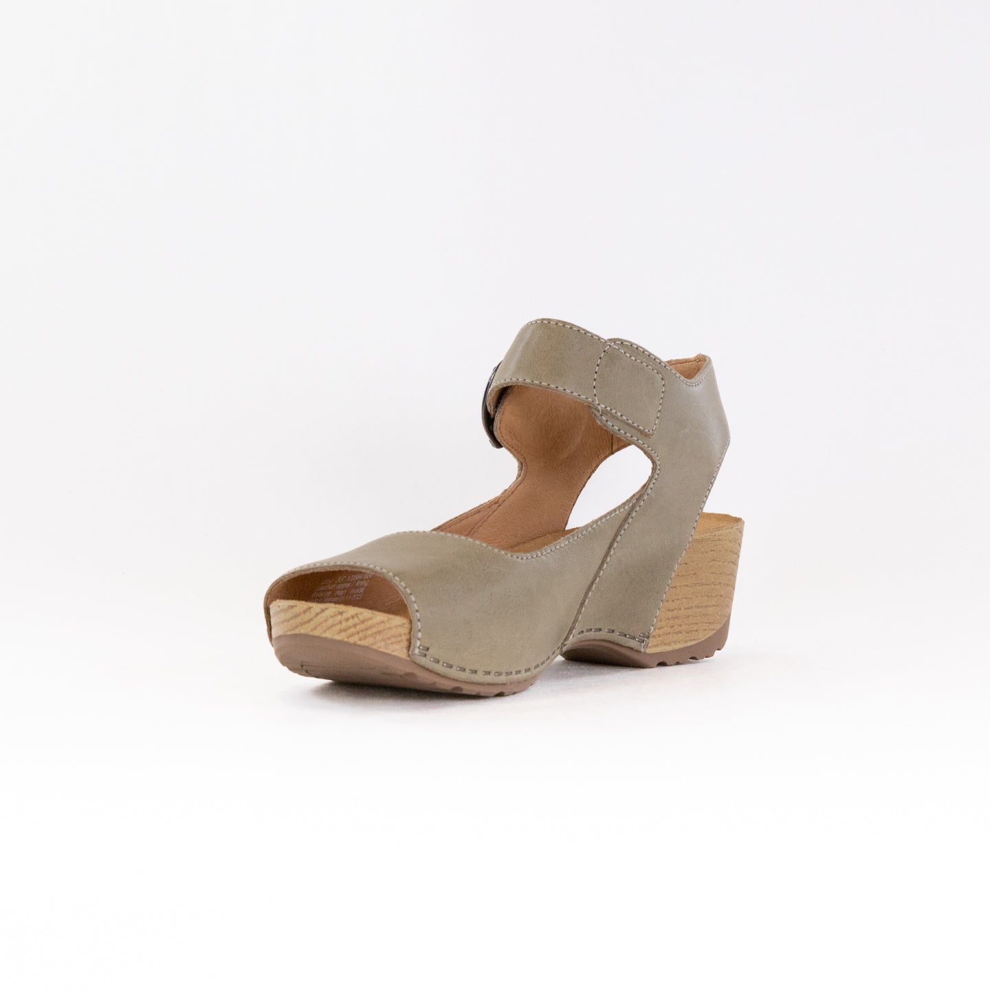 Dansko Women's Tiana Heeled Sandals in Khaki Premium Leather