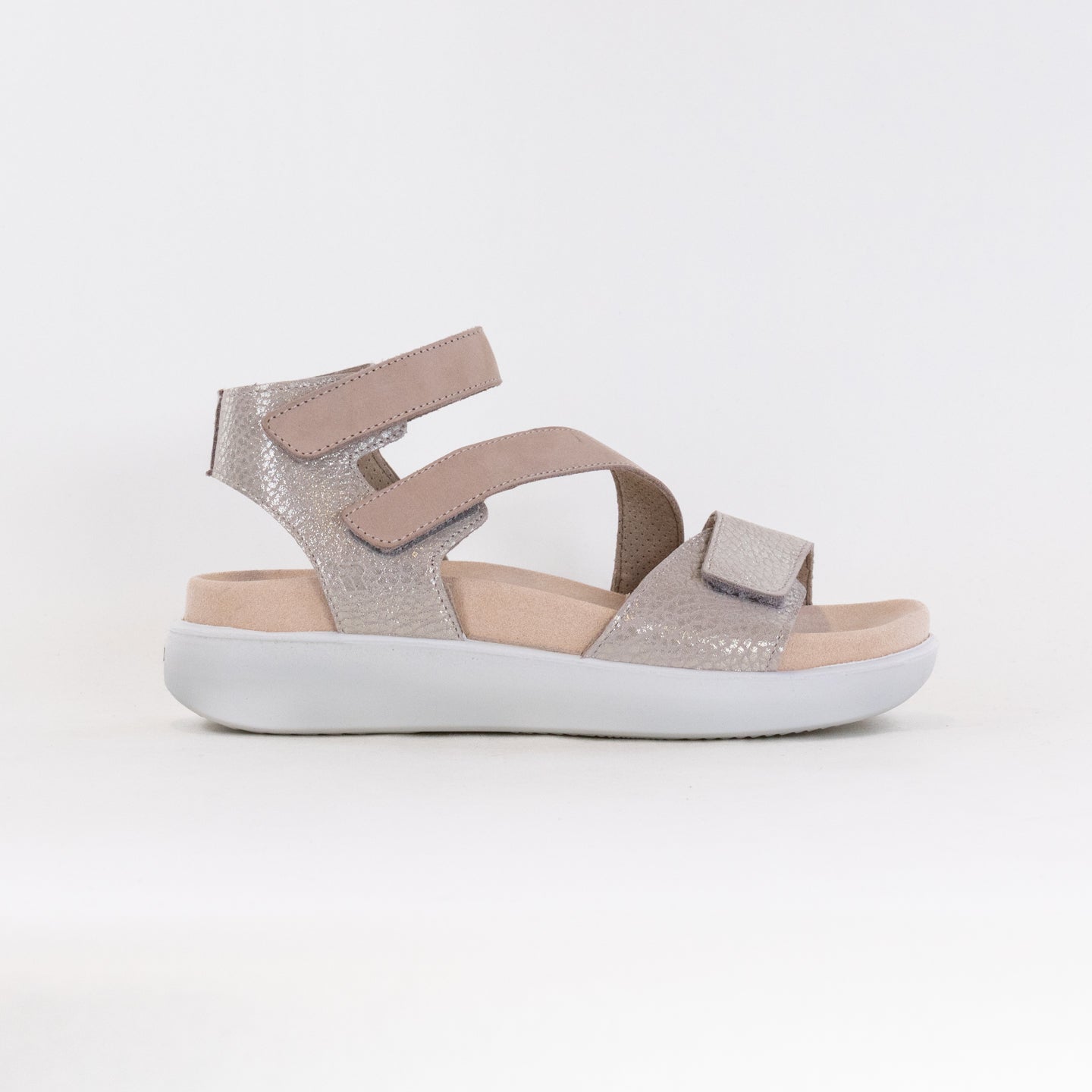 Women's Gold Romika Borneo 07 Asymmetric Strap Sandals